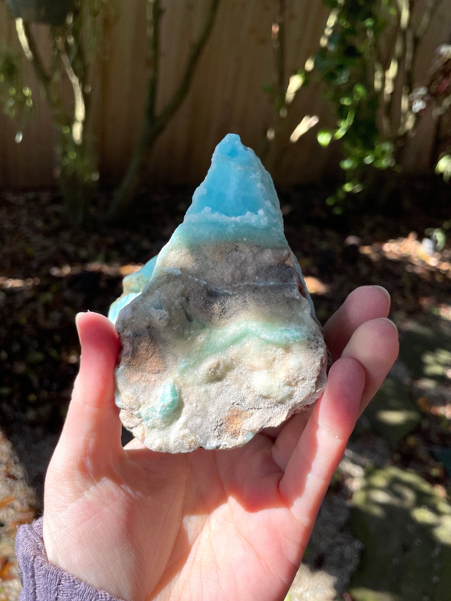 Raw Blue Aragonite Specimen From Afghanistan 382g Self Standing Crystal Mineral
