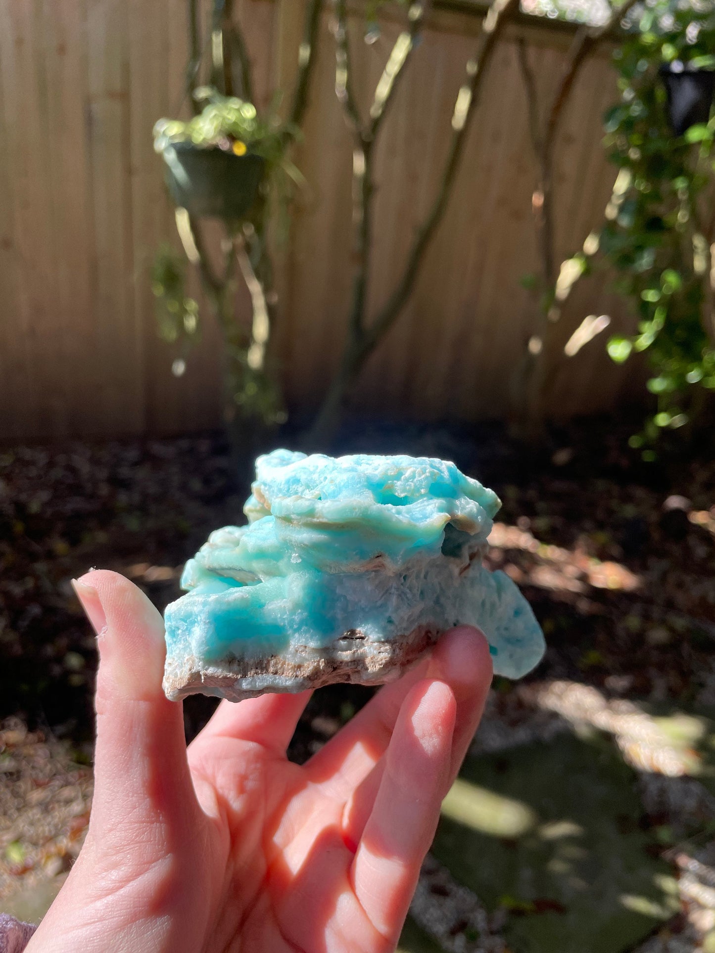 Raw Blue Aragonite Specimen From Afghanistan 382g Self Standing Crystal Mineral