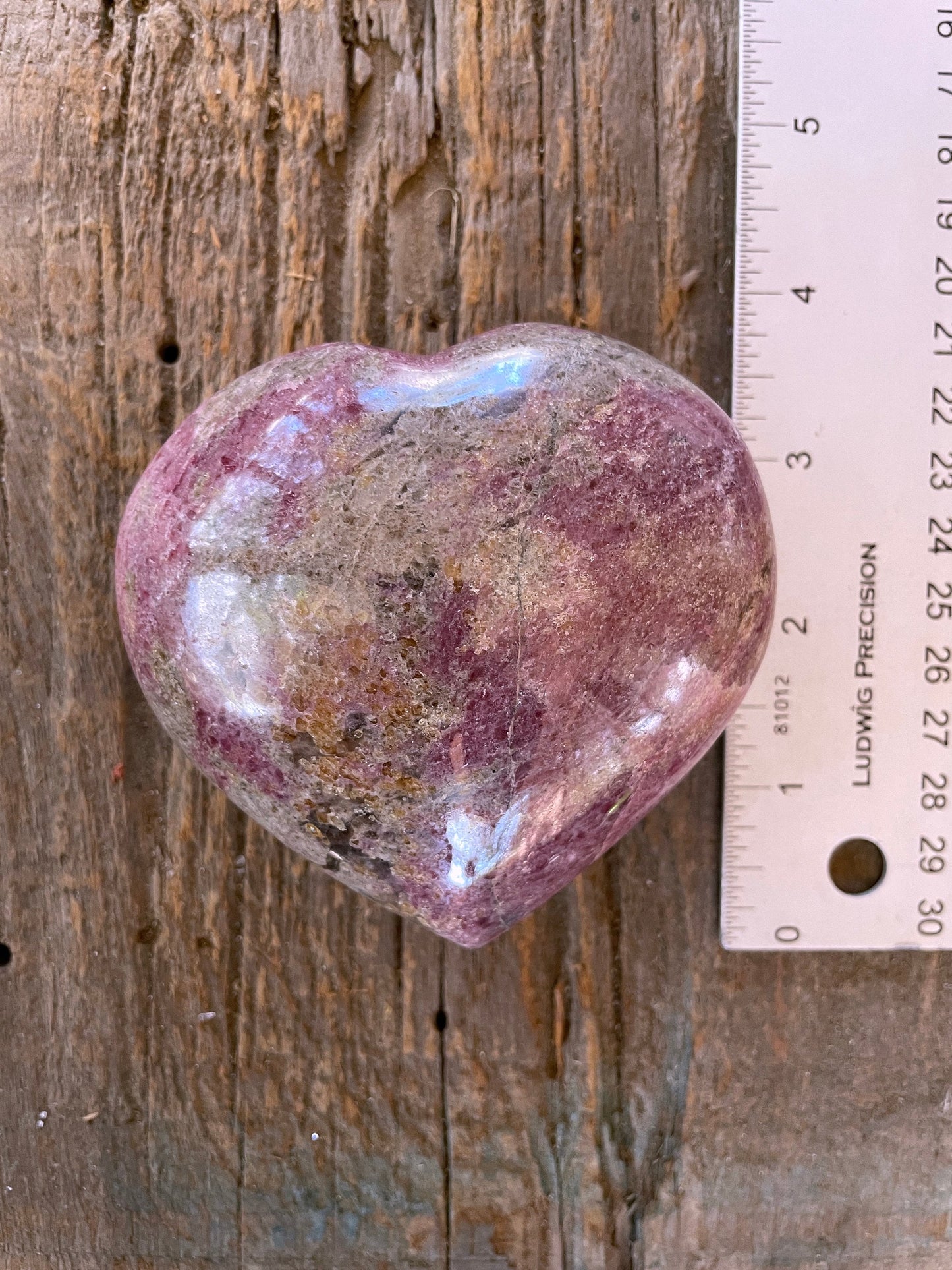 Beautiful Polished Heart Stone Rhodonite Specimen 548g From Madagascar Mineral Crystal
