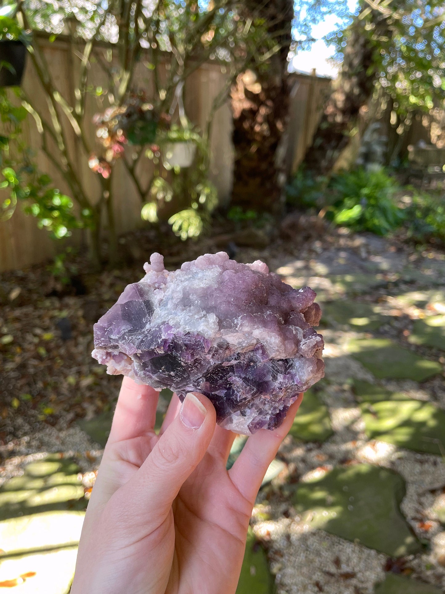Purple Fluorite With Quartz Epimorphs Second Chance Vein, Tombstone AZ Mineral Crystal