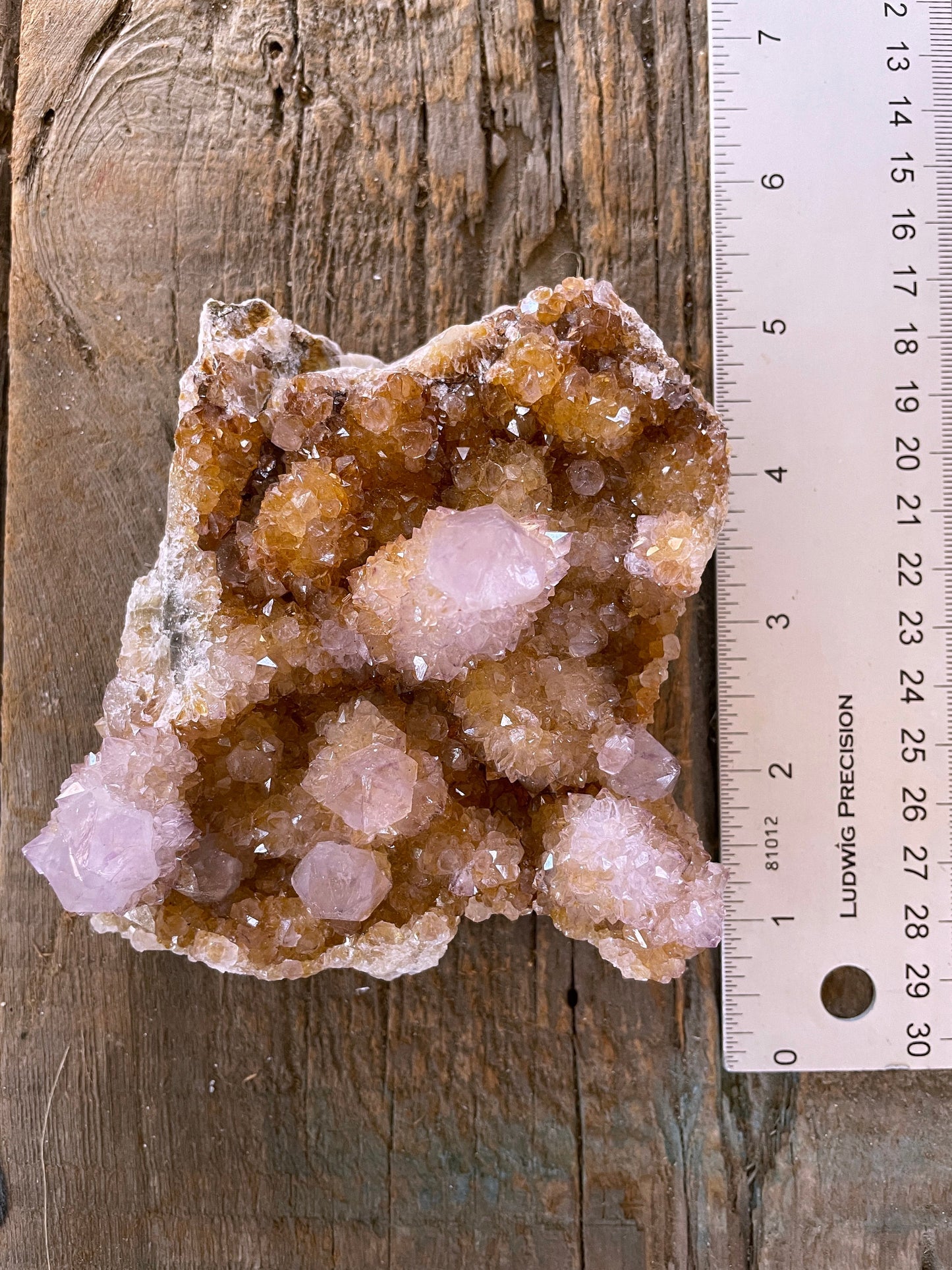 Pale Amethyst w/Hematite and Iron Spirit Quartz Cluster 532g Specimen From Mpumalanga South Africa