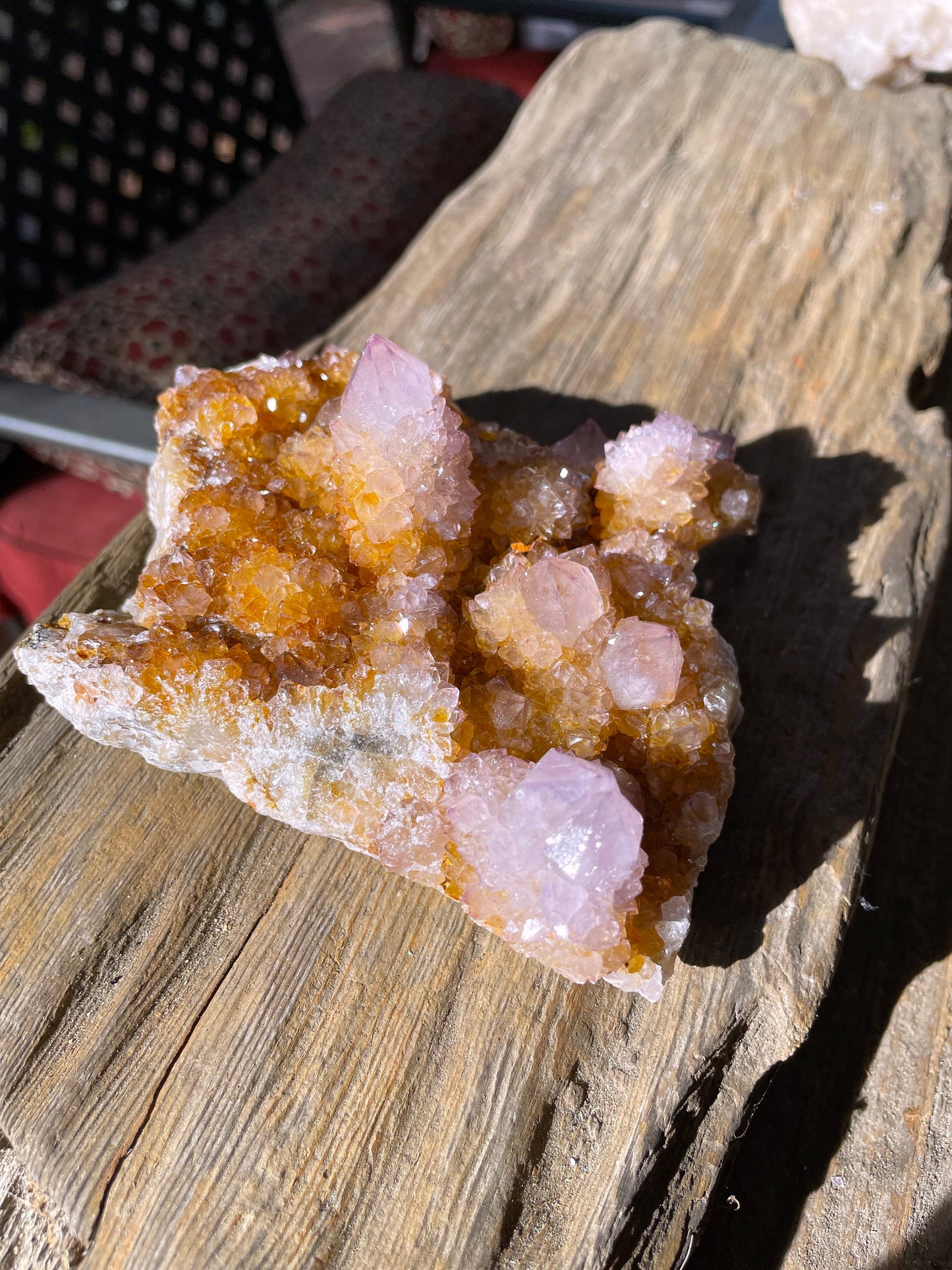 Pale Amethyst w/Hematite and Iron Spirit Quartz Cluster 532g Specimen From Mpumalanga South Africa