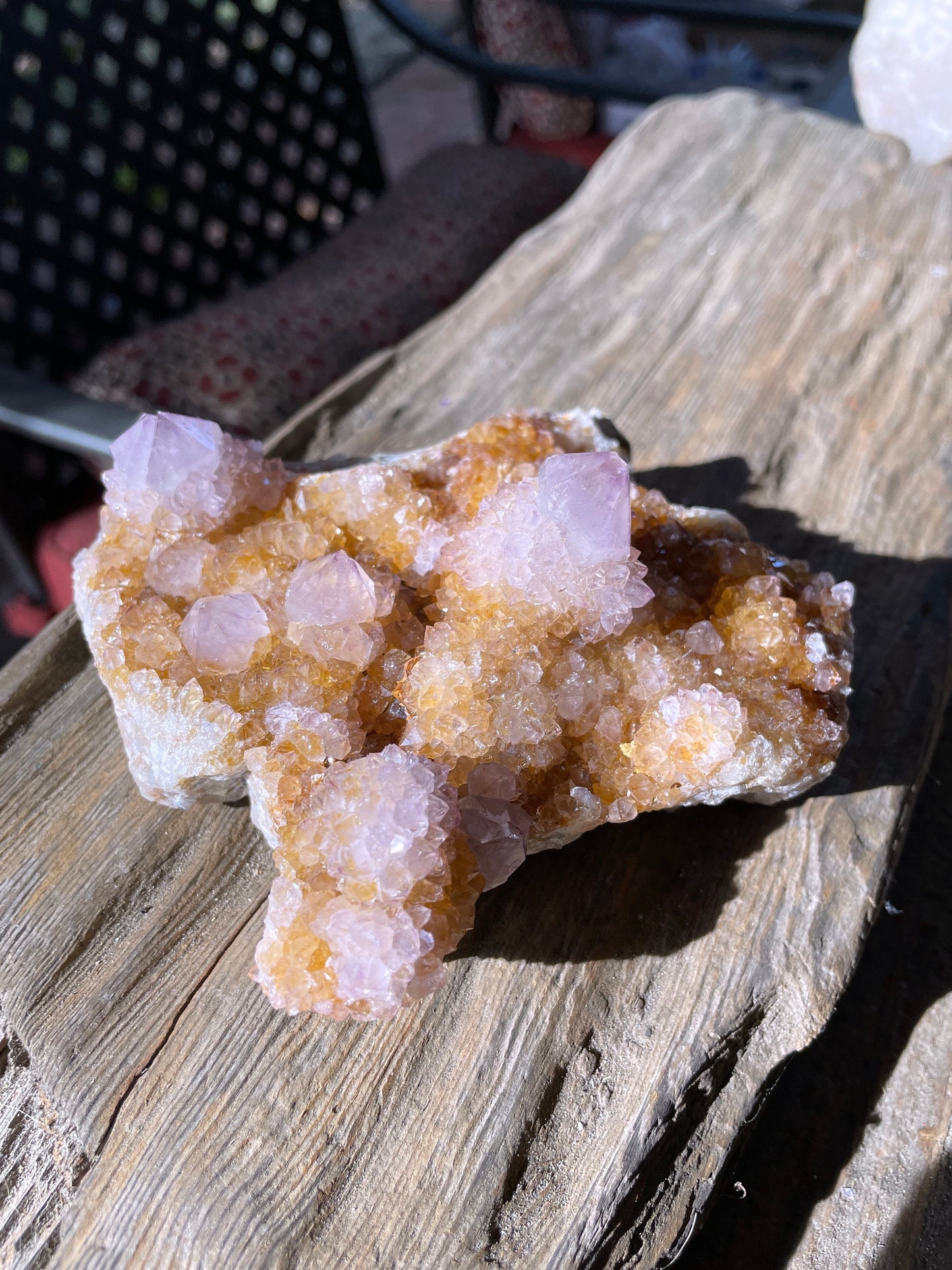 Pale Amethyst w/Hematite and Iron Spirit Quartz Cluster 532g Specimen From Mpumalanga South Africa