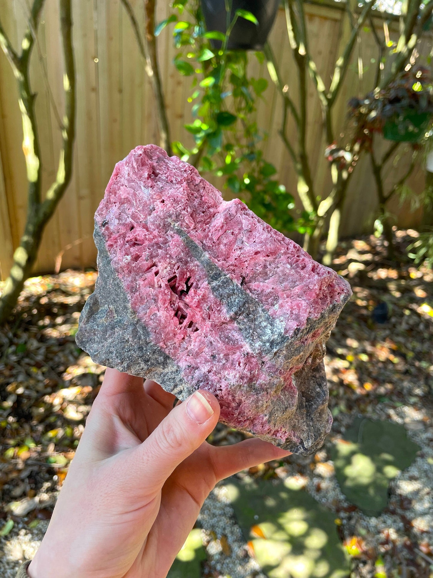 Large Beautiful Natural Rhodonite Specimen 1610g 3lbs 9oz From Minas Gerais Brazil