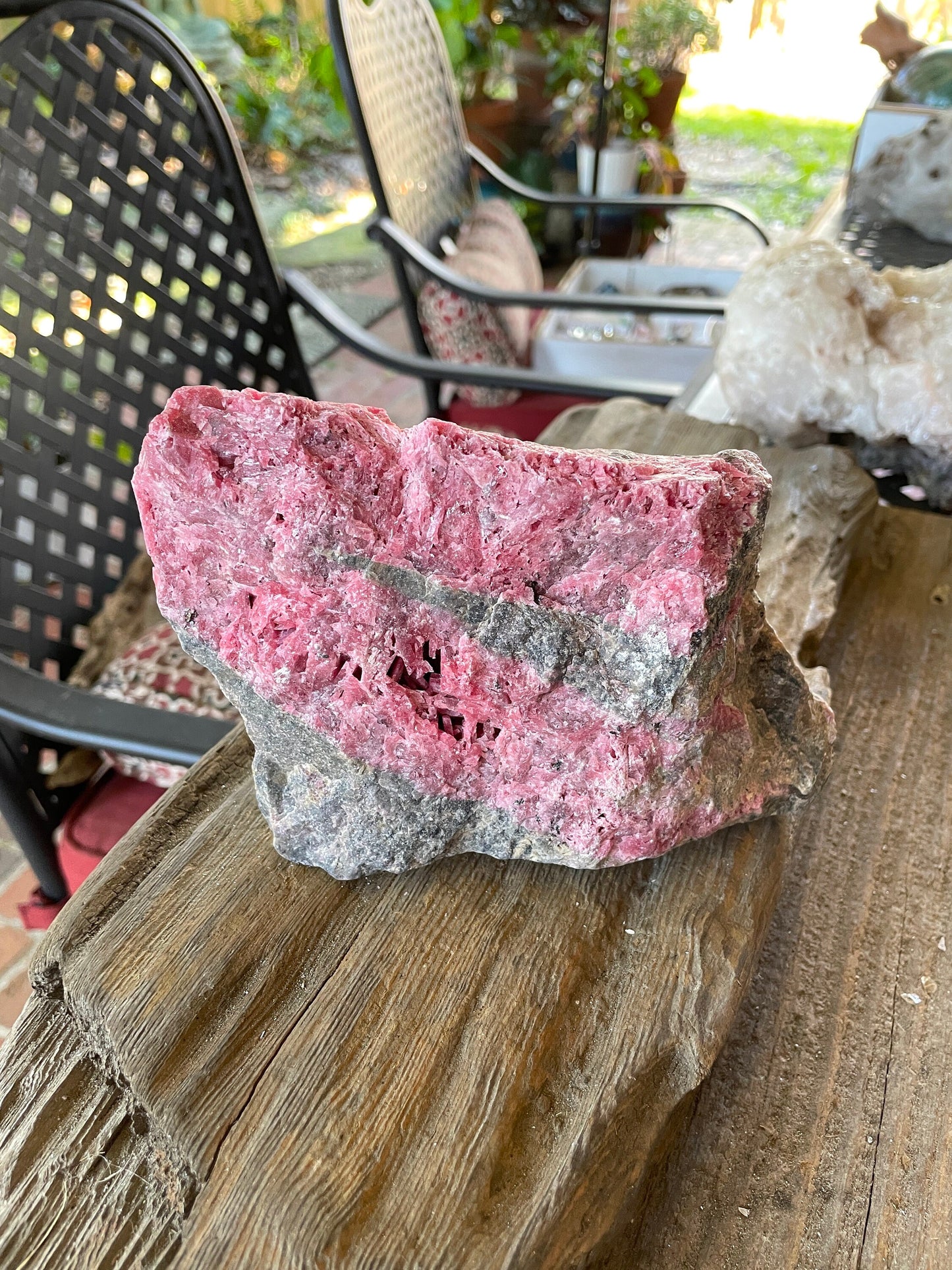 Large Beautiful Natural Rhodonite Specimen 1610g 3lbs 9oz From Minas Gerais Brazil