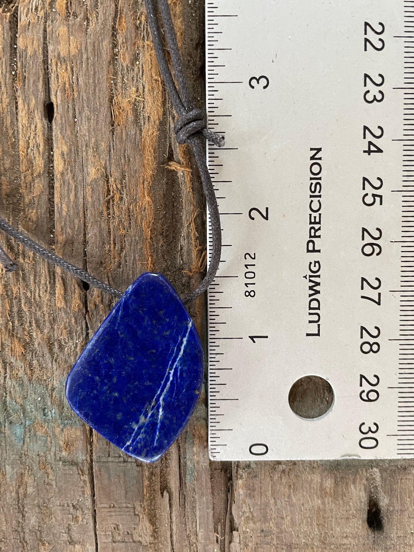 Polished and Hand Drilled Lapis Lazuli Pendant 38mm 1.5" From Afghanistan Necklace