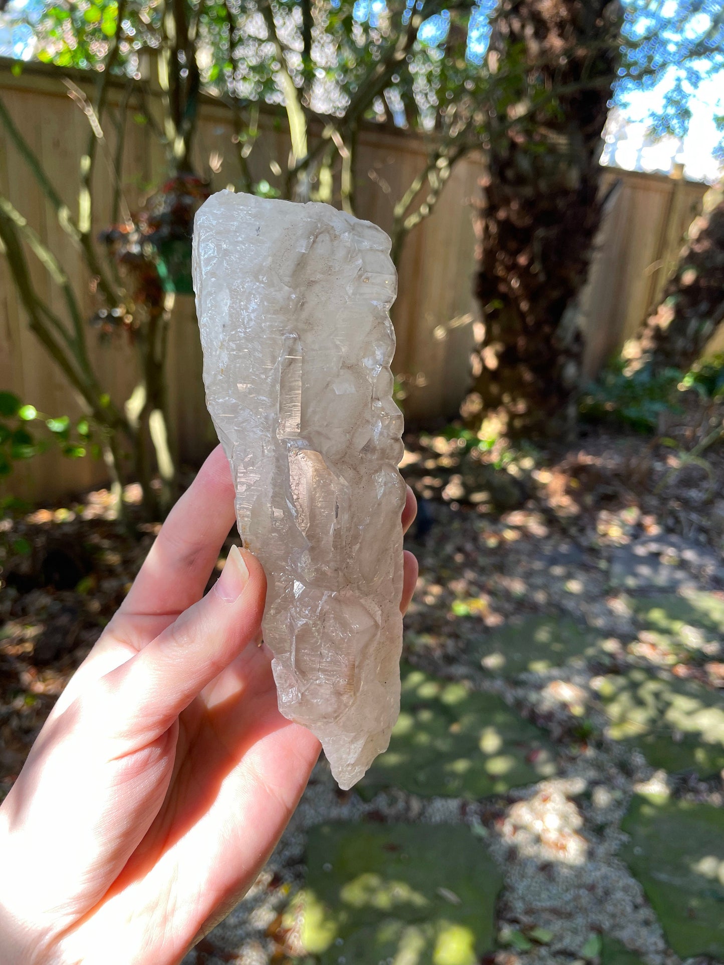 Pale Smokey Elesital Quartz Specimen from Minas Gerais Brazil, 464g