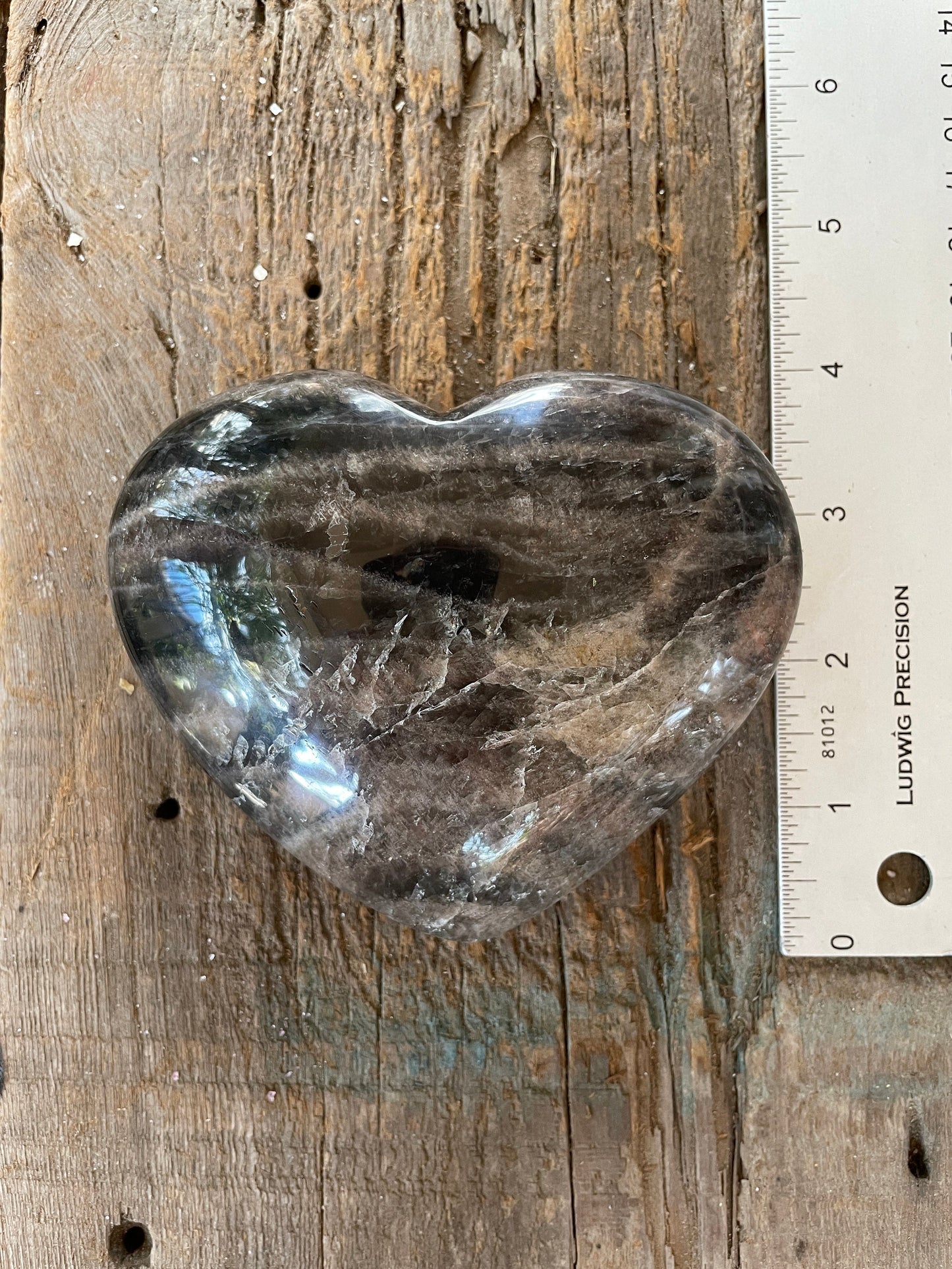 Black Moonstone Polished Heart Stone 494g 1lb 1.4oz Specimen From Madagascar Mineral Crystal