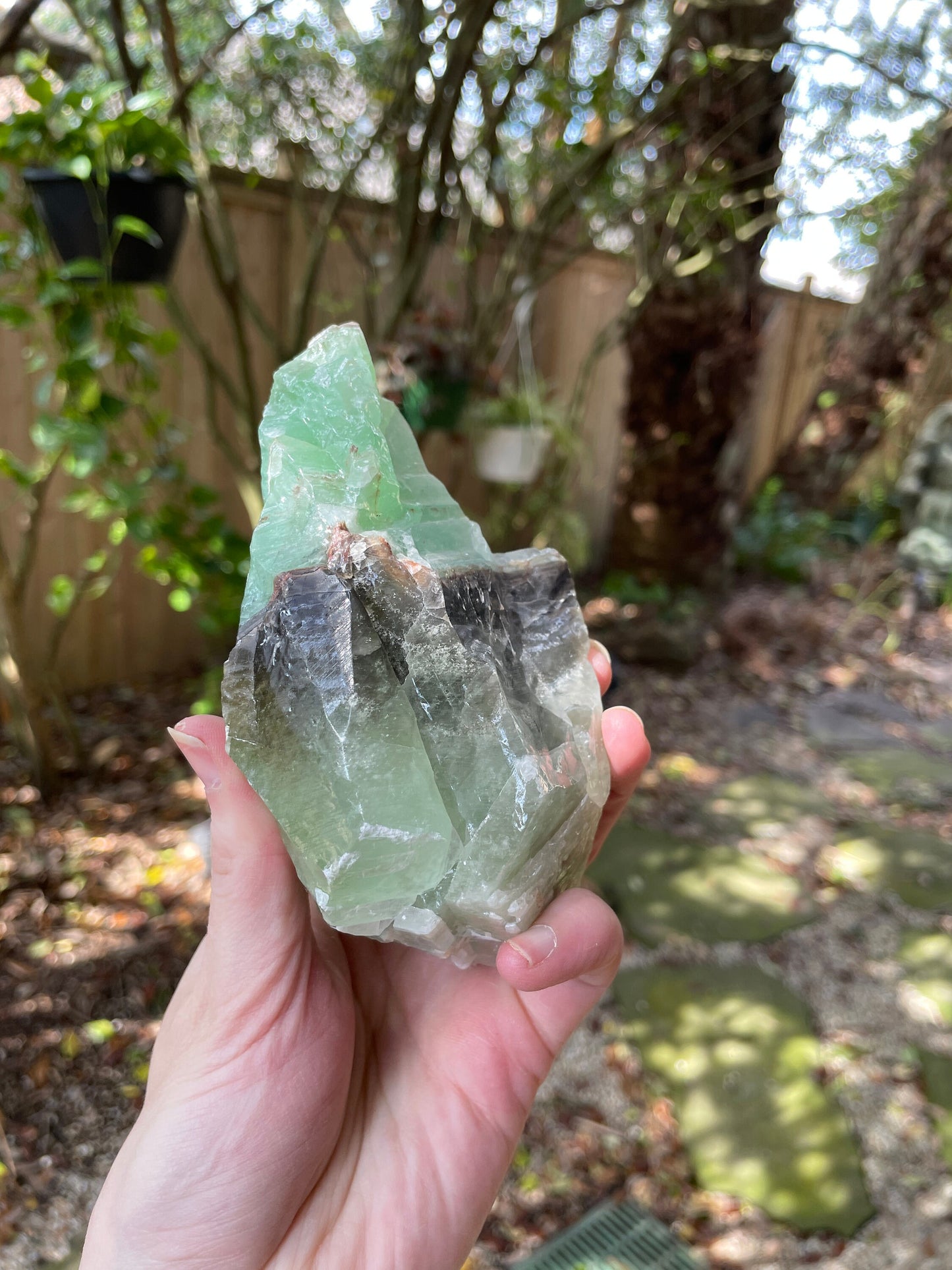 Beautiful Blue/Green Calcite Specimen from Mexico, 568g Mineral Crystal
