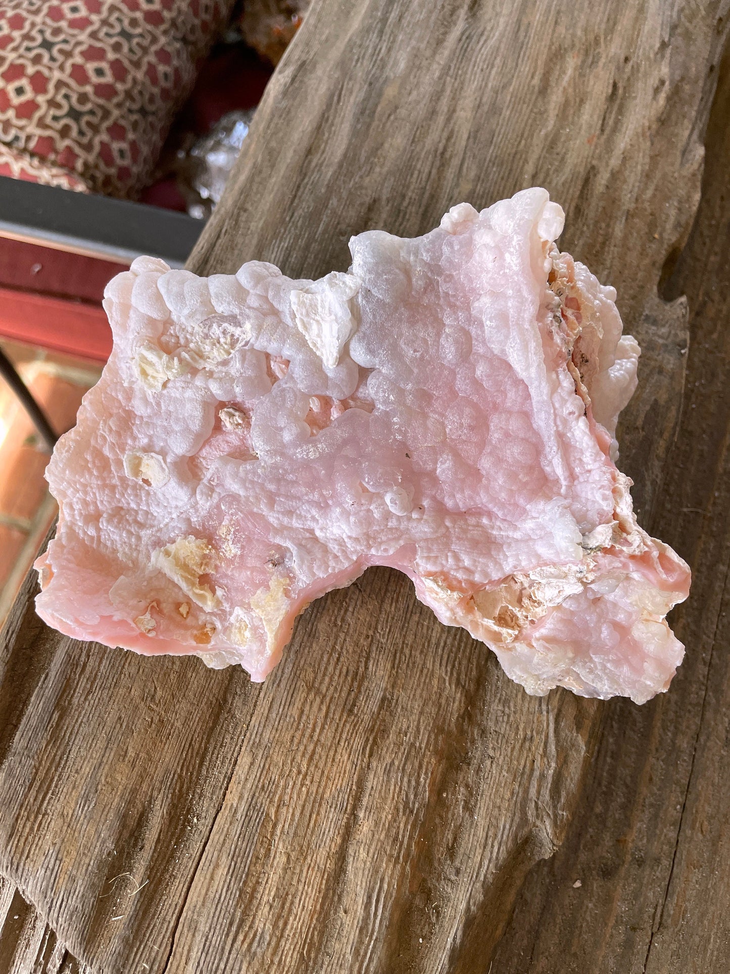 Rare Beautiful Botryoidal Natural Pink Opal from Ica, Peru Specimen 338g Mineral Crystal