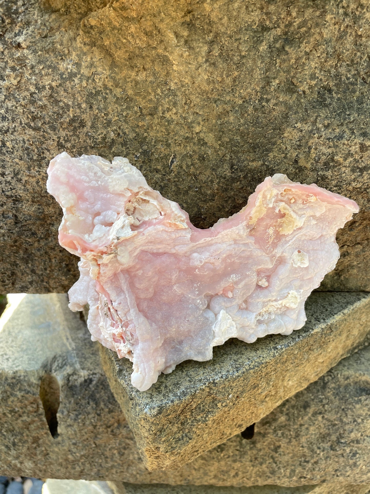 Rare Beautiful Botryoidal Natural Pink Opal from Ica, Peru Specimen 338g Mineral Crystal
