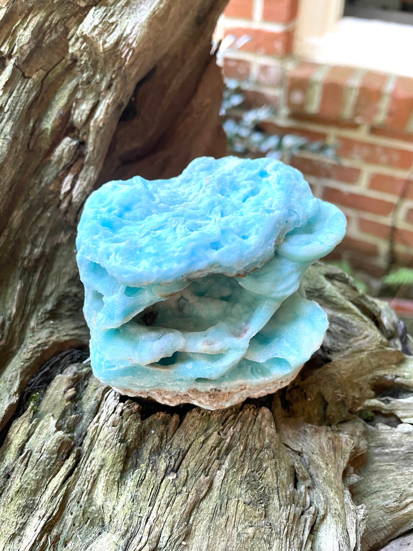 Raw Blue Aragonite Specimen From Afghanistan 382g Self Standing Crystal Mineral