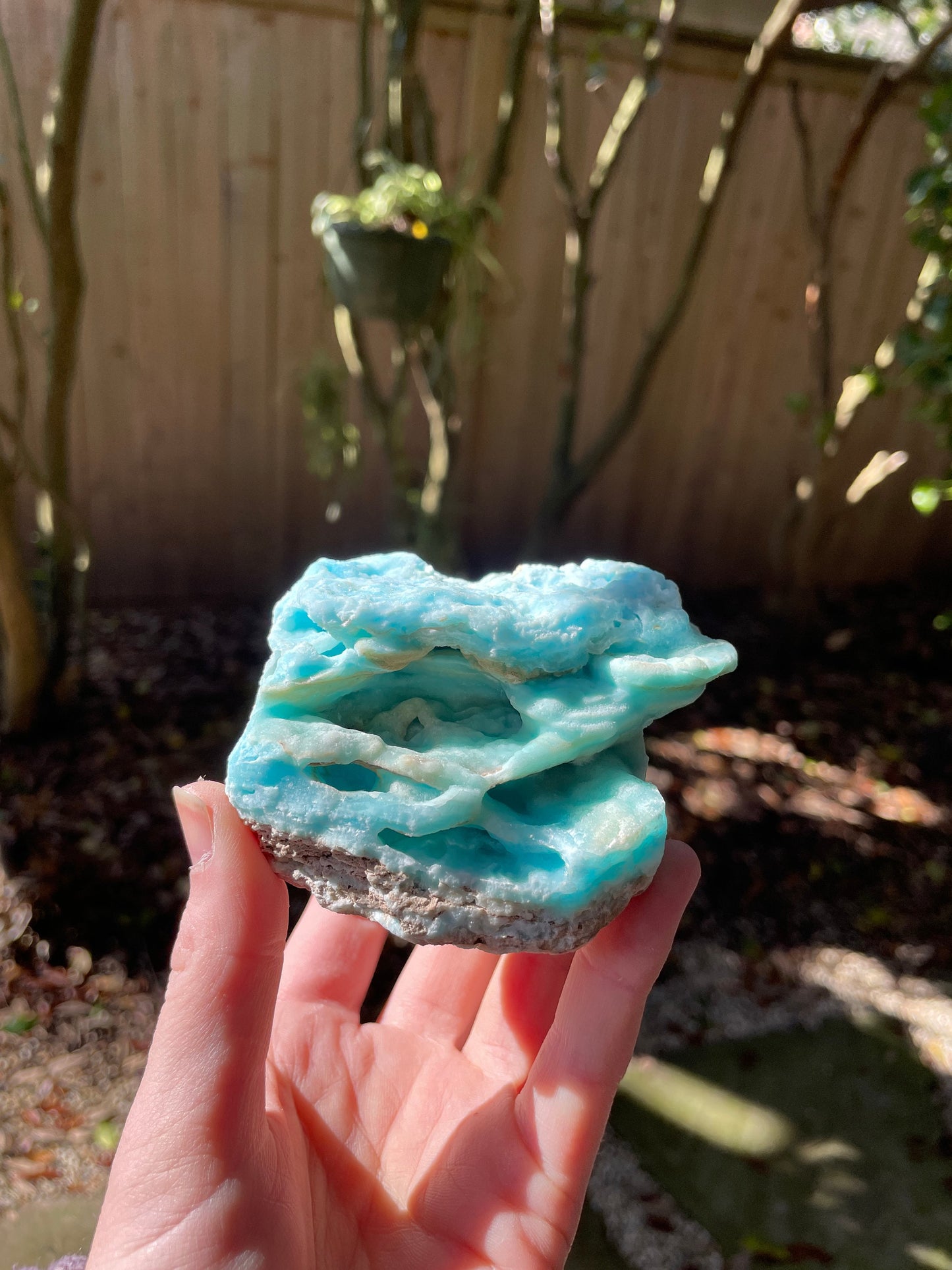 Raw Blue Aragonite Specimen From Afghanistan 382g Self Standing Crystal Mineral