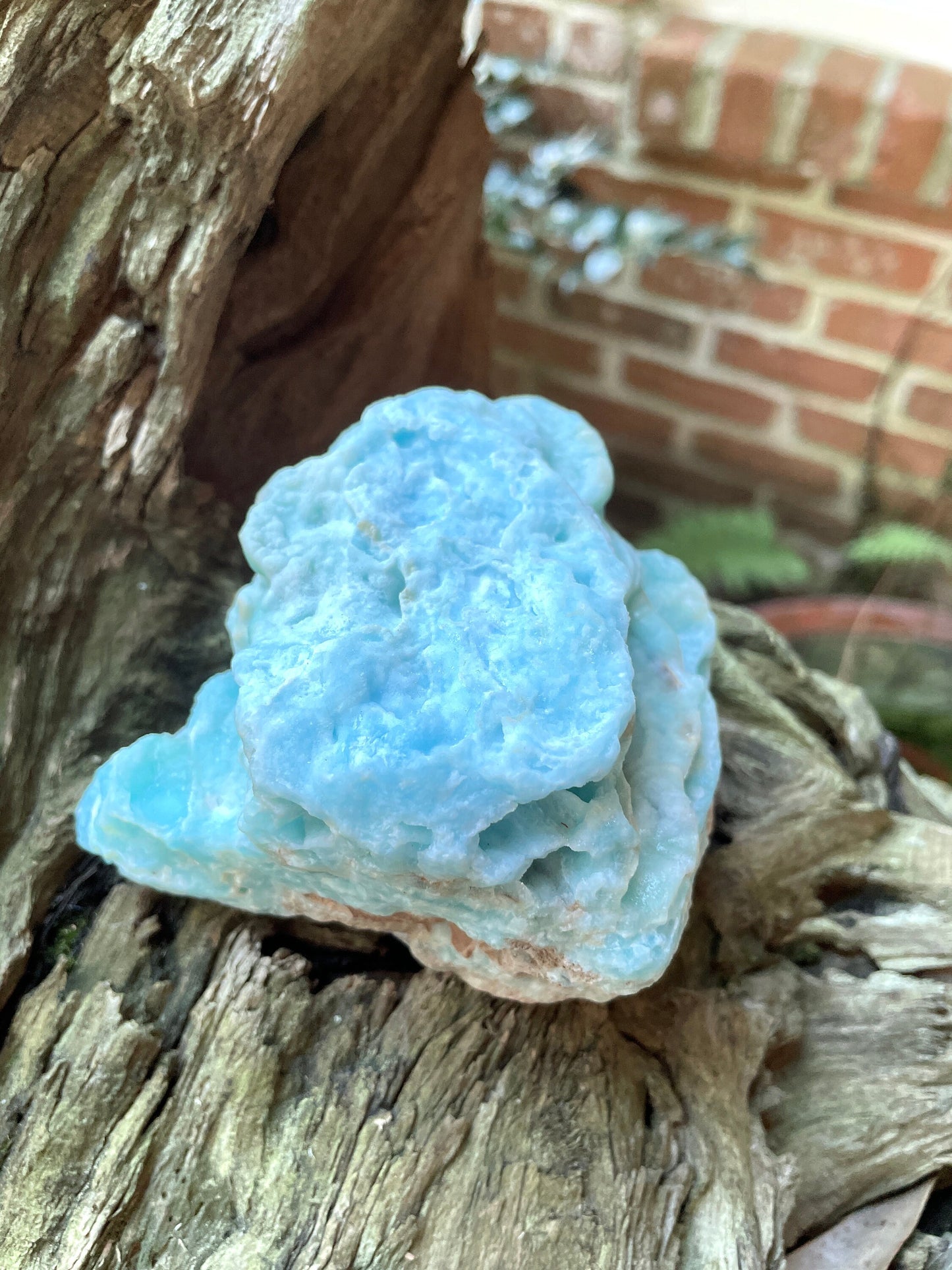 Raw Blue Aragonite Specimen From Afghanistan 382g Self Standing Crystal Mineral