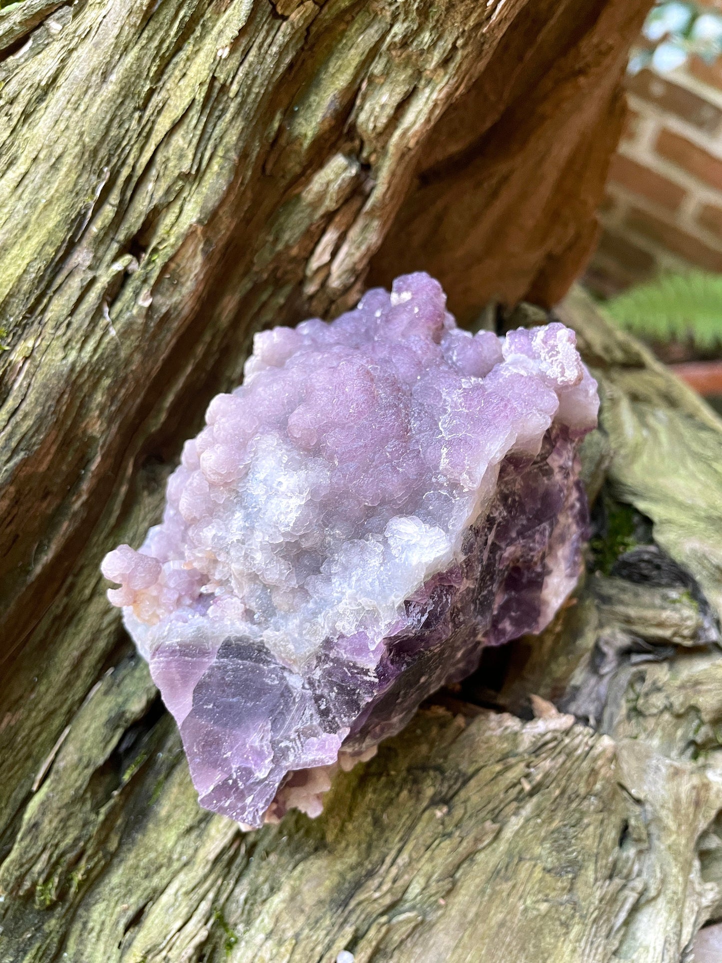 Purple Fluorite With Quartz Epimorphs Second Chance Vein, Tombstone AZ Mineral Crystal