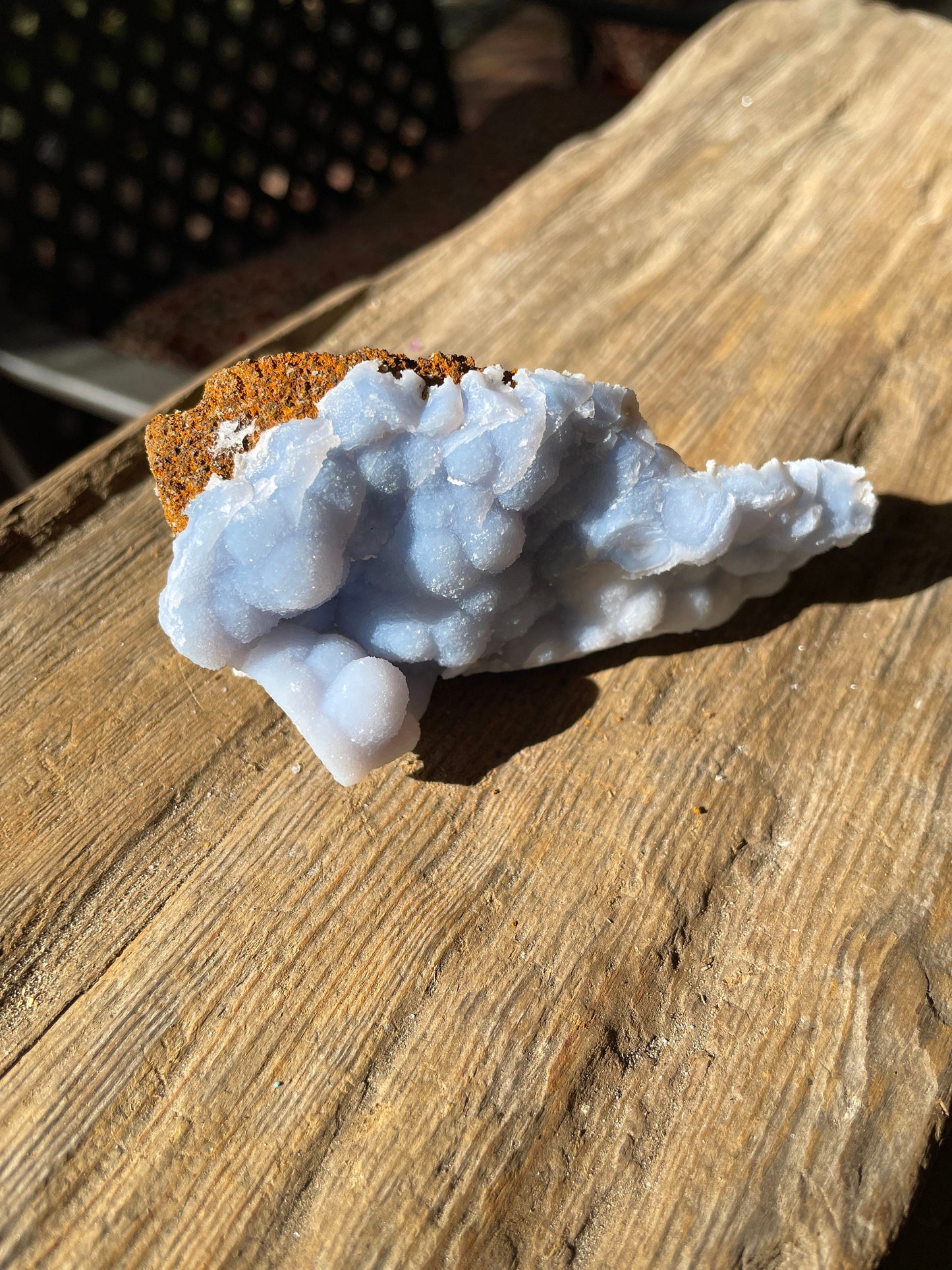Blue Botryoidal Chalcedony Specimen 138.2g from Moquengua Near Puno, Peru Mineral Crystal