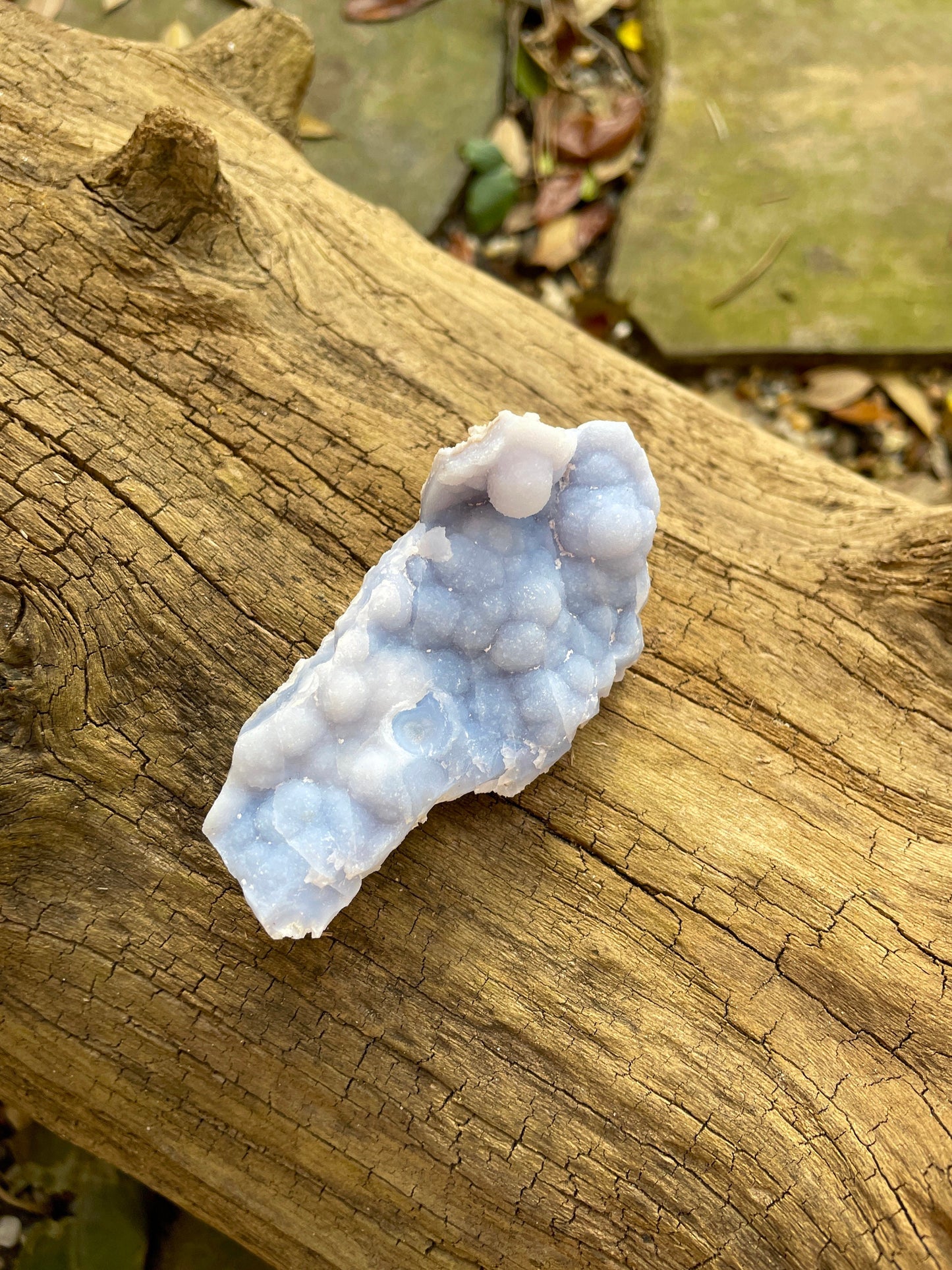 Blue Botryoidal Chalcedony Specimen 138.2g from Moquengua Near Puno, Peru Mineral Crystal