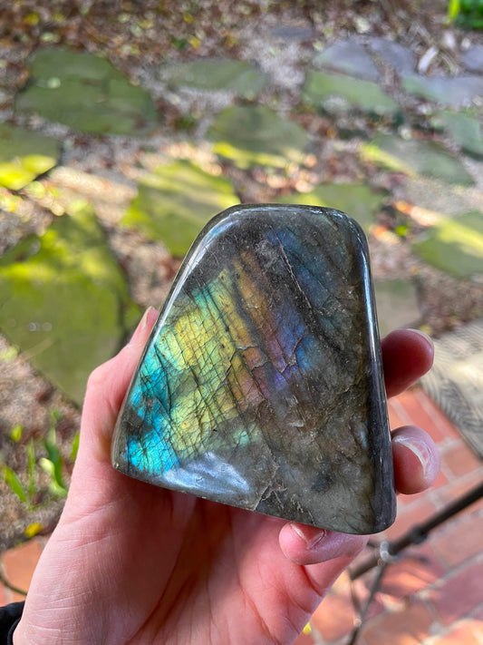 Polished Rainbow Labradorite Free Form 454g From Madagascar Mineral Crystal