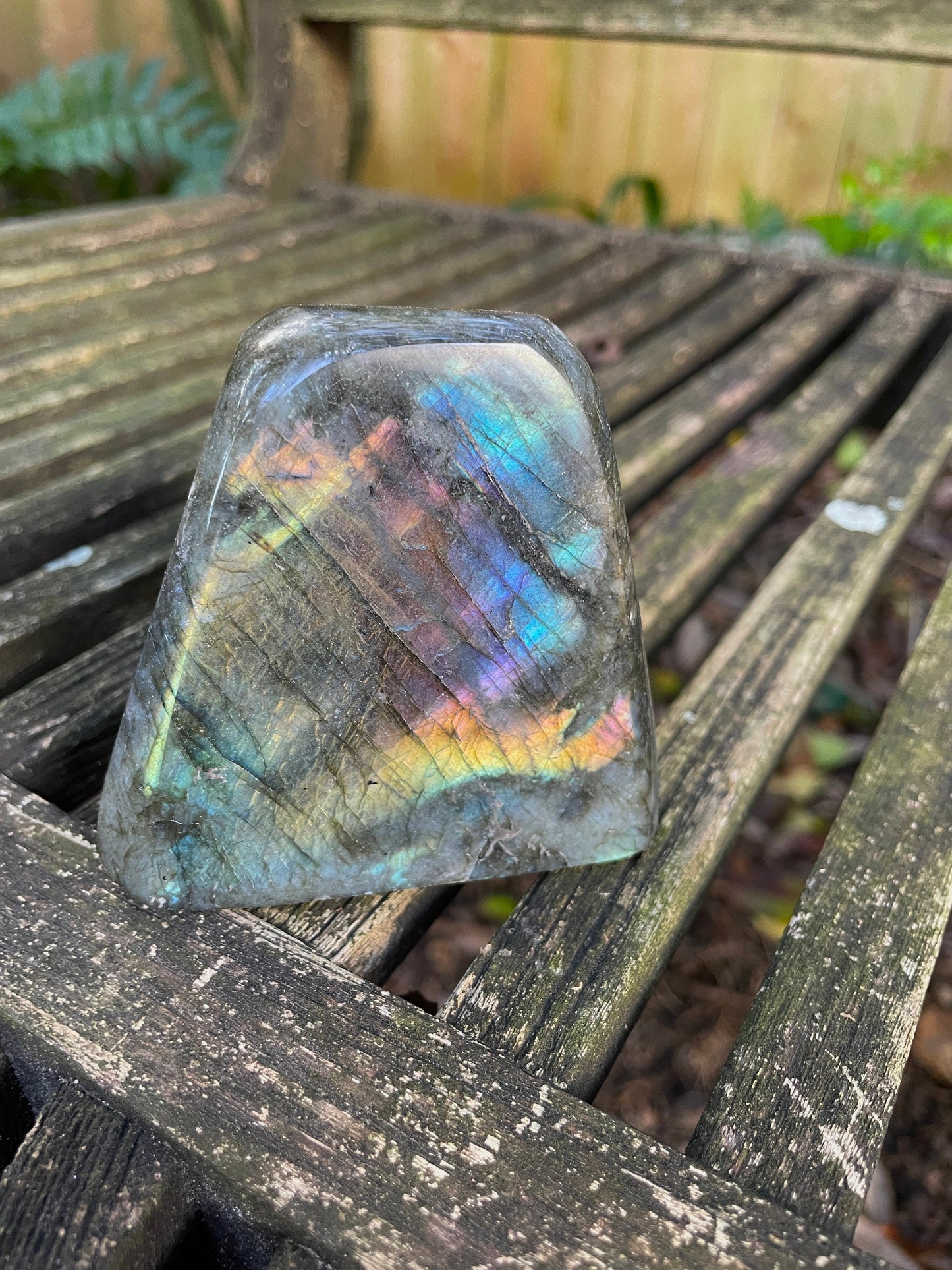 Polished Rainbow Labradorite Free Form 454g From Madagascar Mineral Crystal