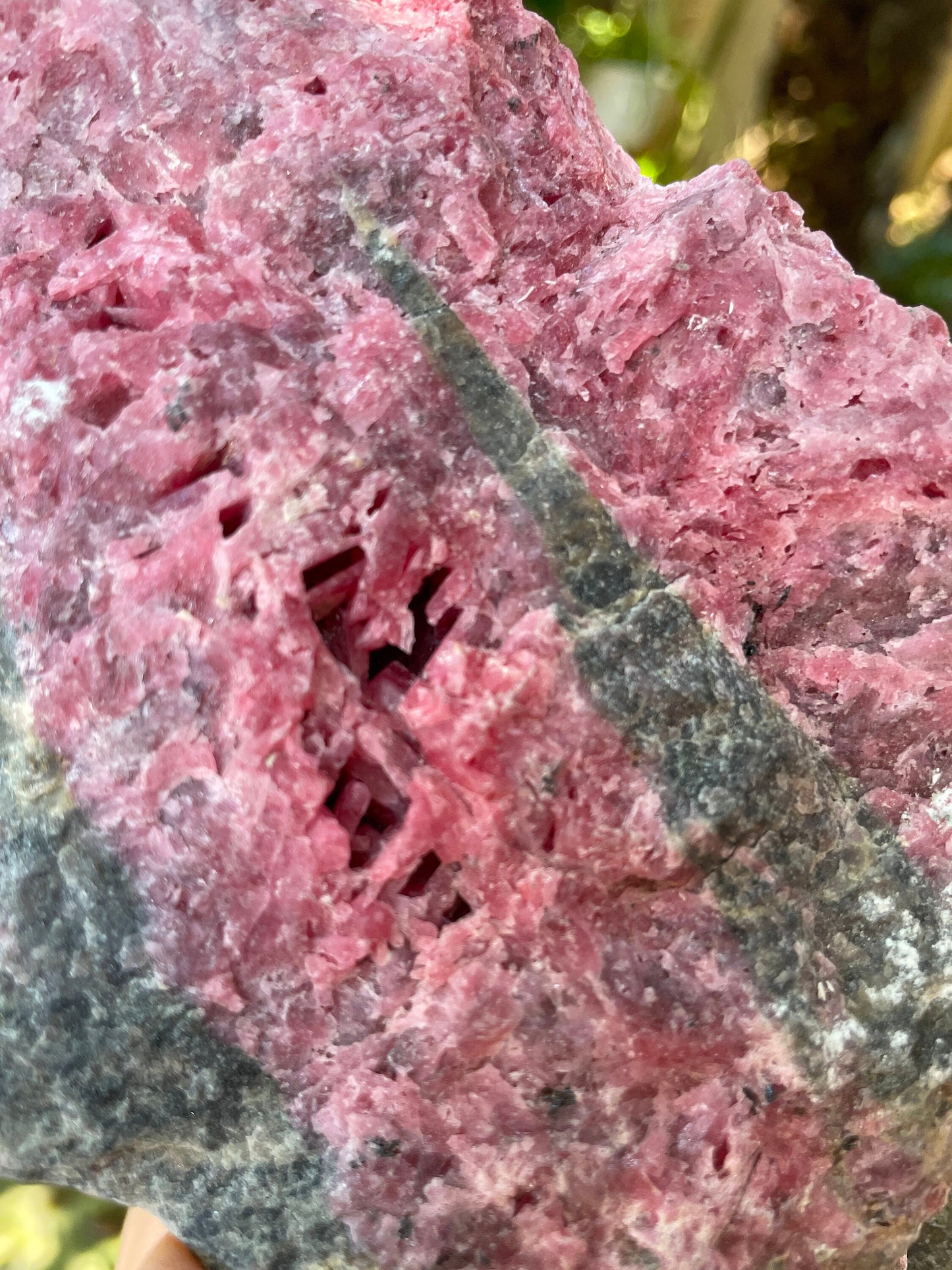 Large Beautiful Natural Rhodonite Specimen 1610g 3lbs 9oz From Minas Gerais Brazil