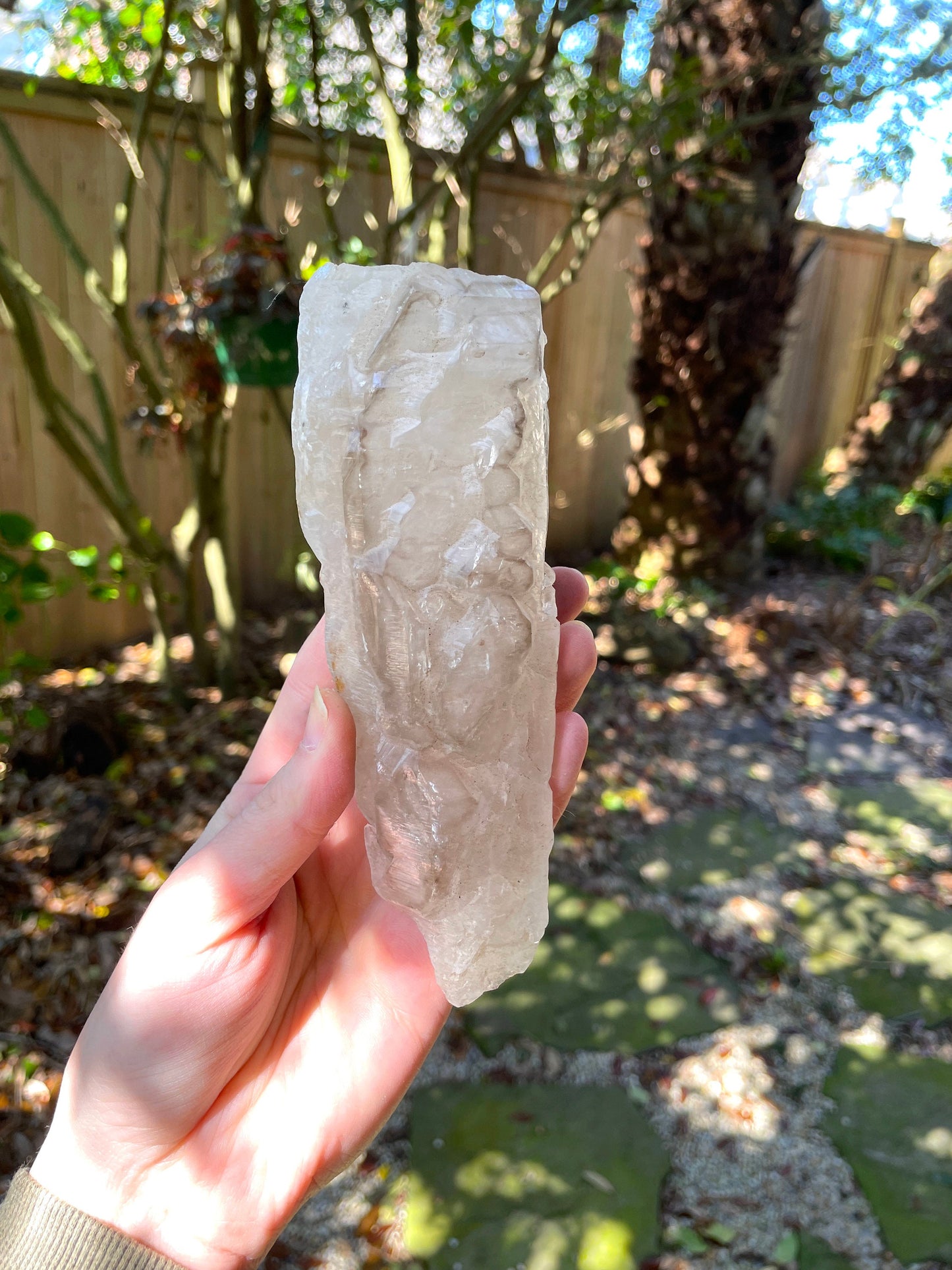 Pale Smokey Elesital Quartz Specimen from Minas Gerais Brazil, 464g