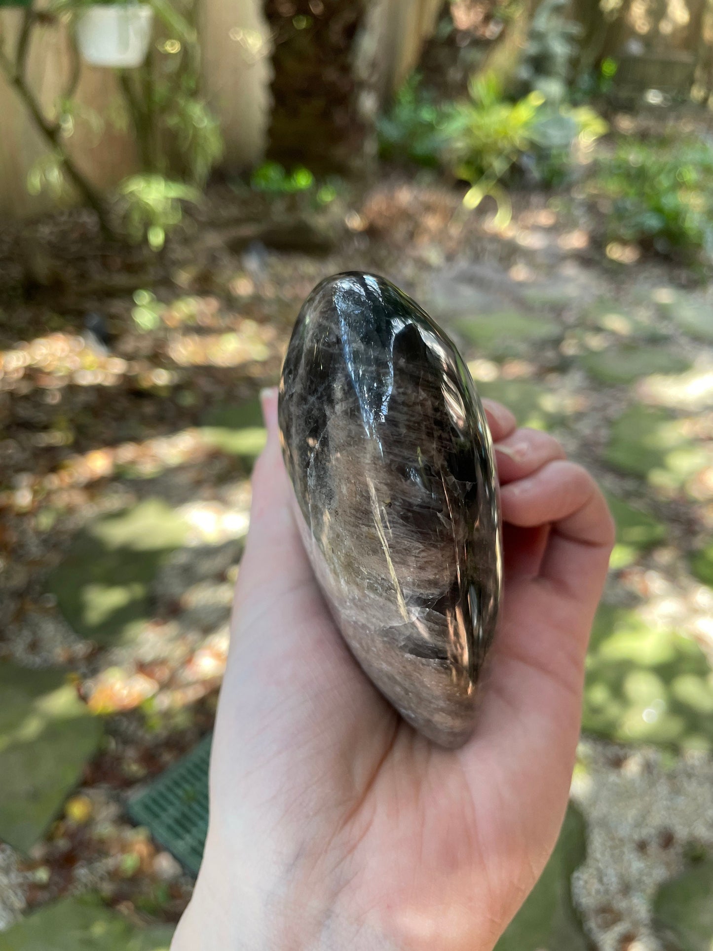 Black Moonstone Polished Heart Stone 494g 1lb 1.4oz Specimen From Madagascar Mineral Crystal