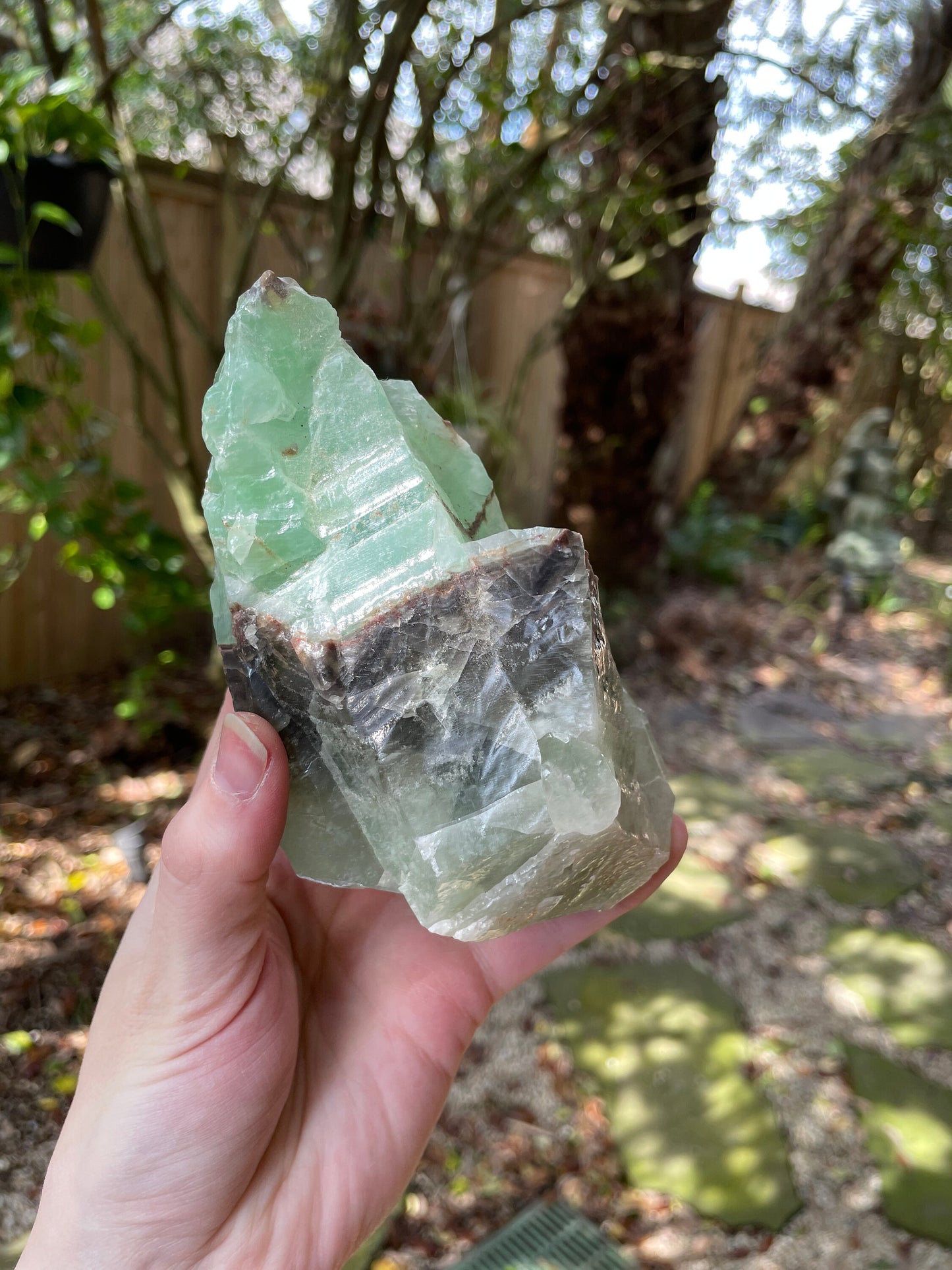 Beautiful Blue/Green Calcite Specimen from Mexico, 568g Mineral Crystal