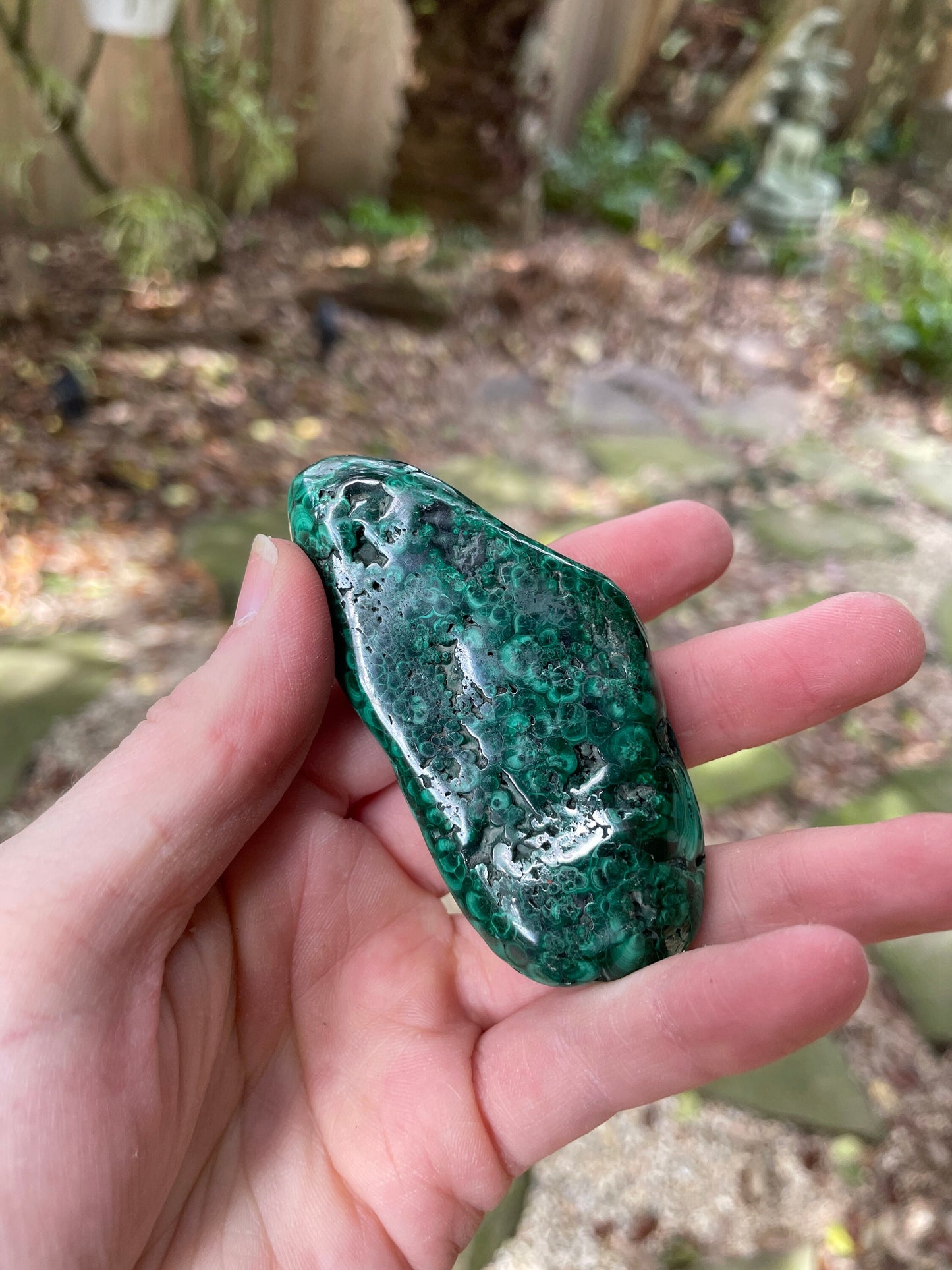 Lovely Polished Malachite Specimen from The Congo 82.3g Mineral Crystal