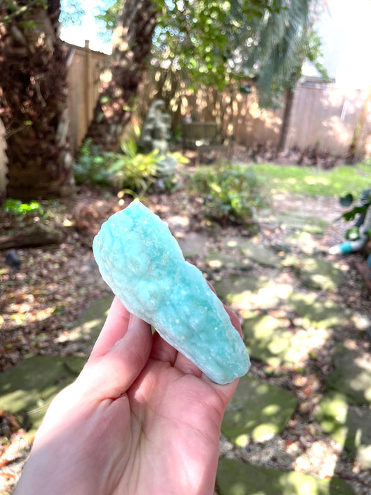 Raw Blue Aragonite Specimen From Afghanistan 177.3g Crystal Mineral