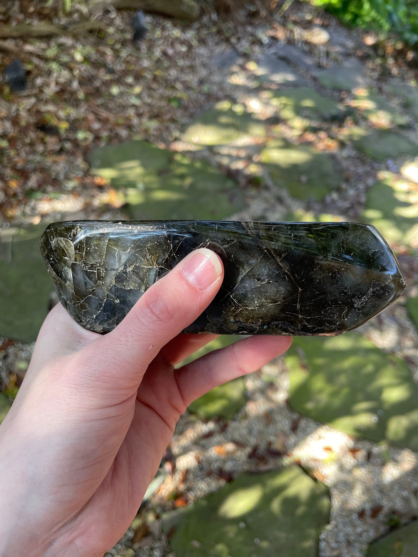 Polished Rainbow Labradorite Free Form 780g From Madagascar