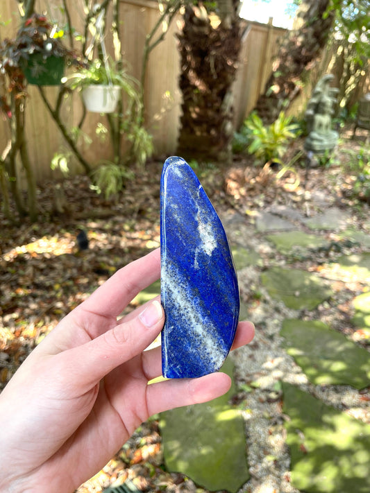 Polished Lapis Lazuli Freestanding Specimen 206.7g From Afghanistan Display