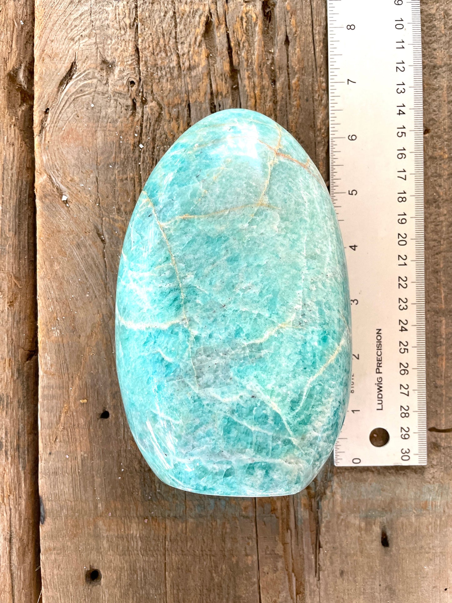 Vivid Polished Amazonite Free Form Display Specimen 830g 1lb 13.4oz From Madagascar