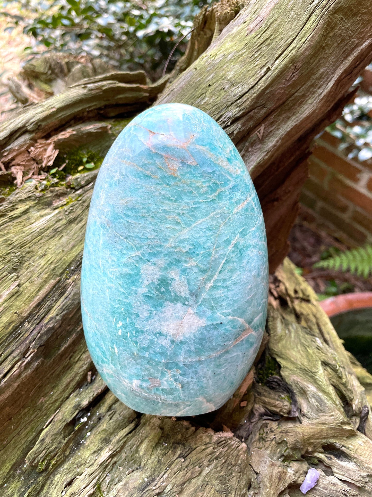 Vivid Polished Amazonite Free Form Display Specimen 830g 1lb 13.4oz From Madagascar