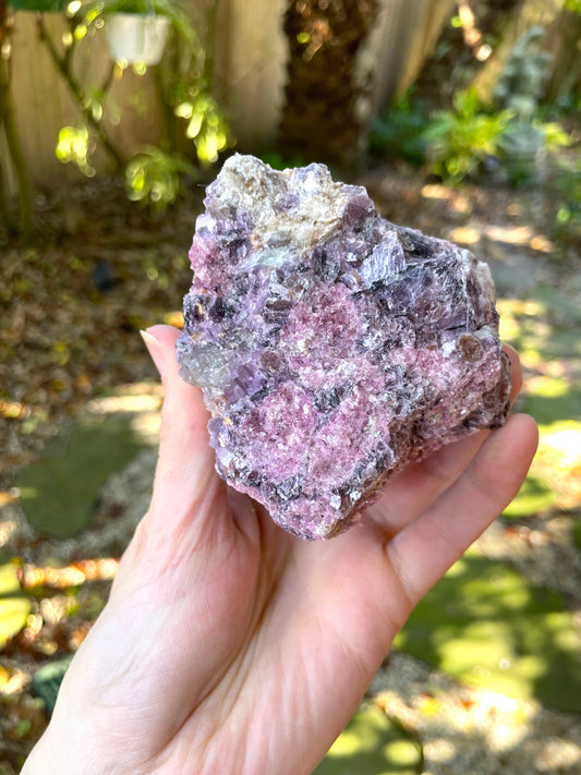 Beautiful Raw Lepidolite Specimen From Minas Gerais Brazil 366g Mineral Crystal Lithium