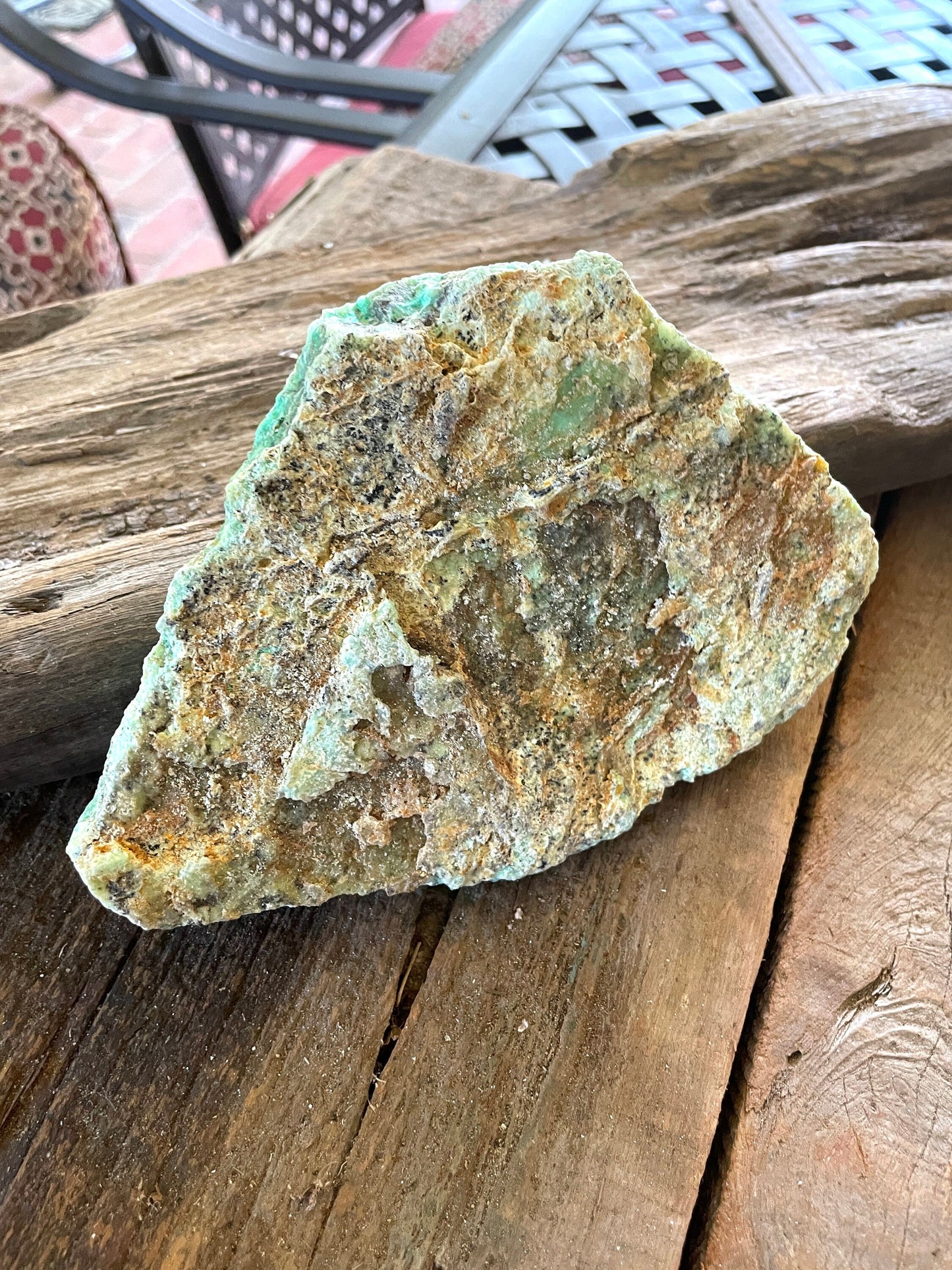 Rough/Raw Blue Green Chrysophrase from Brazil New Find 512g Mineral Crystal Specimen.
