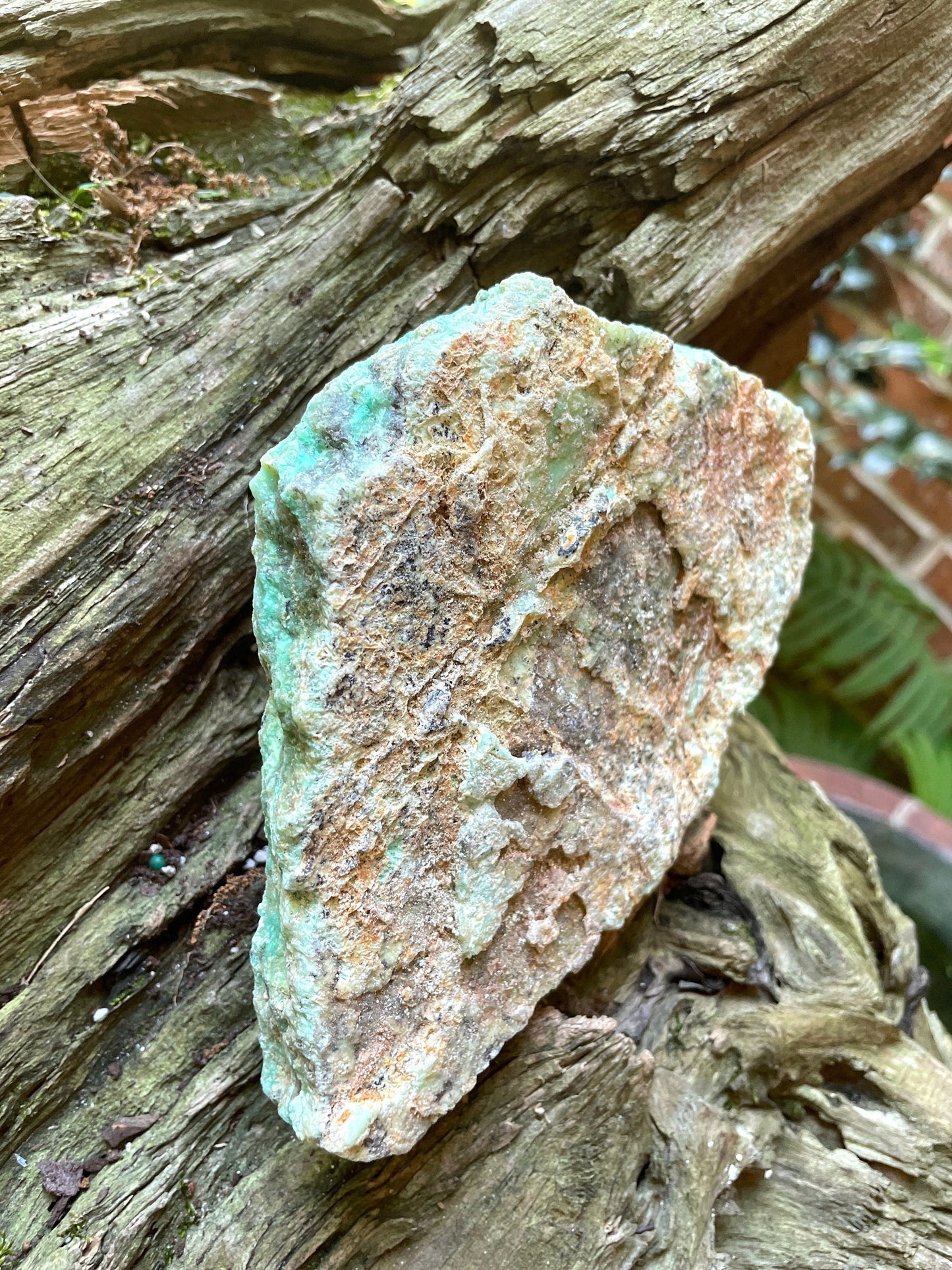 Rough/Raw Blue Green Chrysophrase from Brazil New Find 512g Mineral Crystal Specimen.