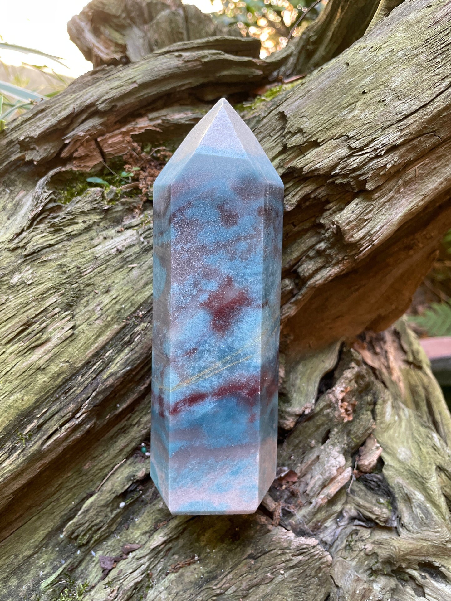 Trolleite with Lazulite Polished Point From Brazil 662g Specimen, Healing, Metaphysical, Chakra, Wicca, Pagan