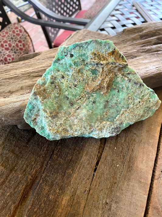 Rough/Raw Blue Green Chrysophrase from Brazil New Find 512g Mineral Crystal Specimen.