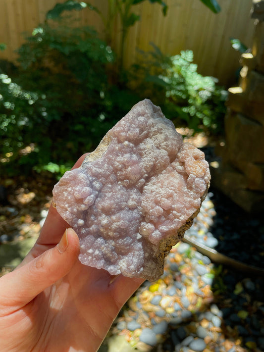 Light Pink, Purple and Orange Botryoidal Smithsonite 422g Specimen from Choix Sinaloa Mexico