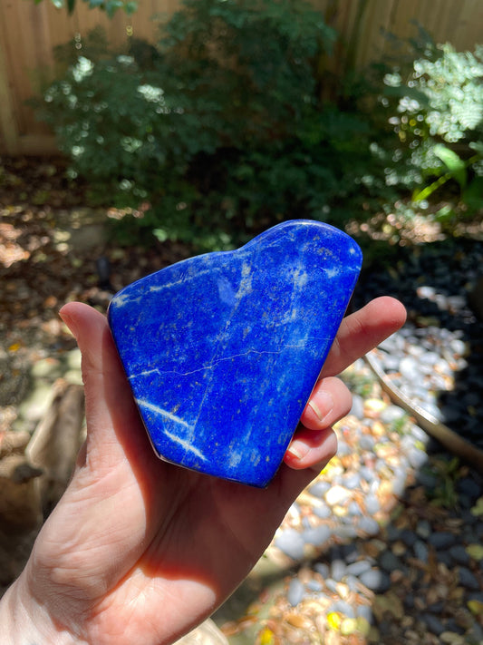 Polished Lapis Lazuli Freestanding Specimen 492g From Afghanistan Display Mineral Crystal