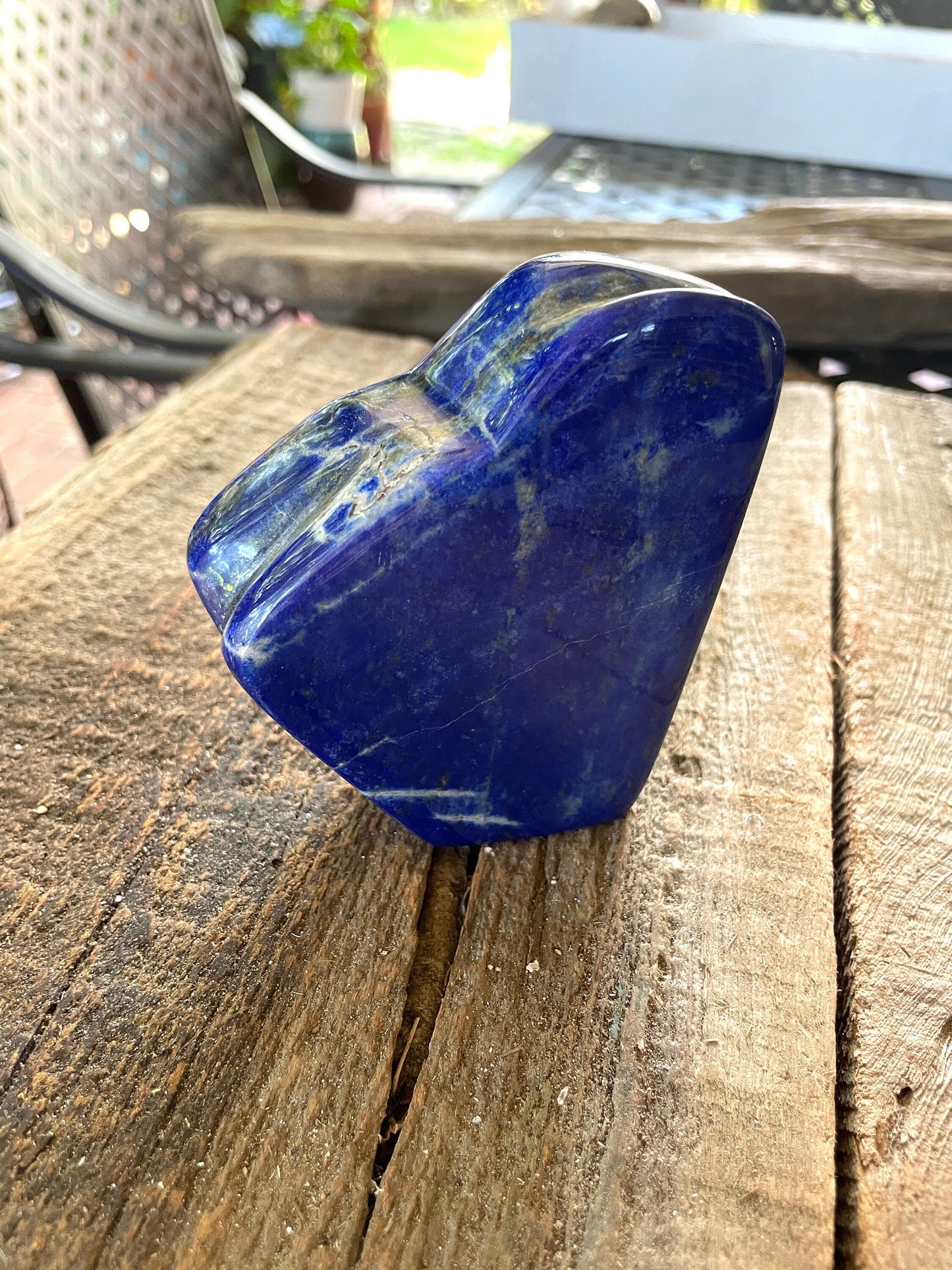 Polished Lapis Lazuli Freestanding Specimen 492g From Afghanistan Display Mineral Crystal