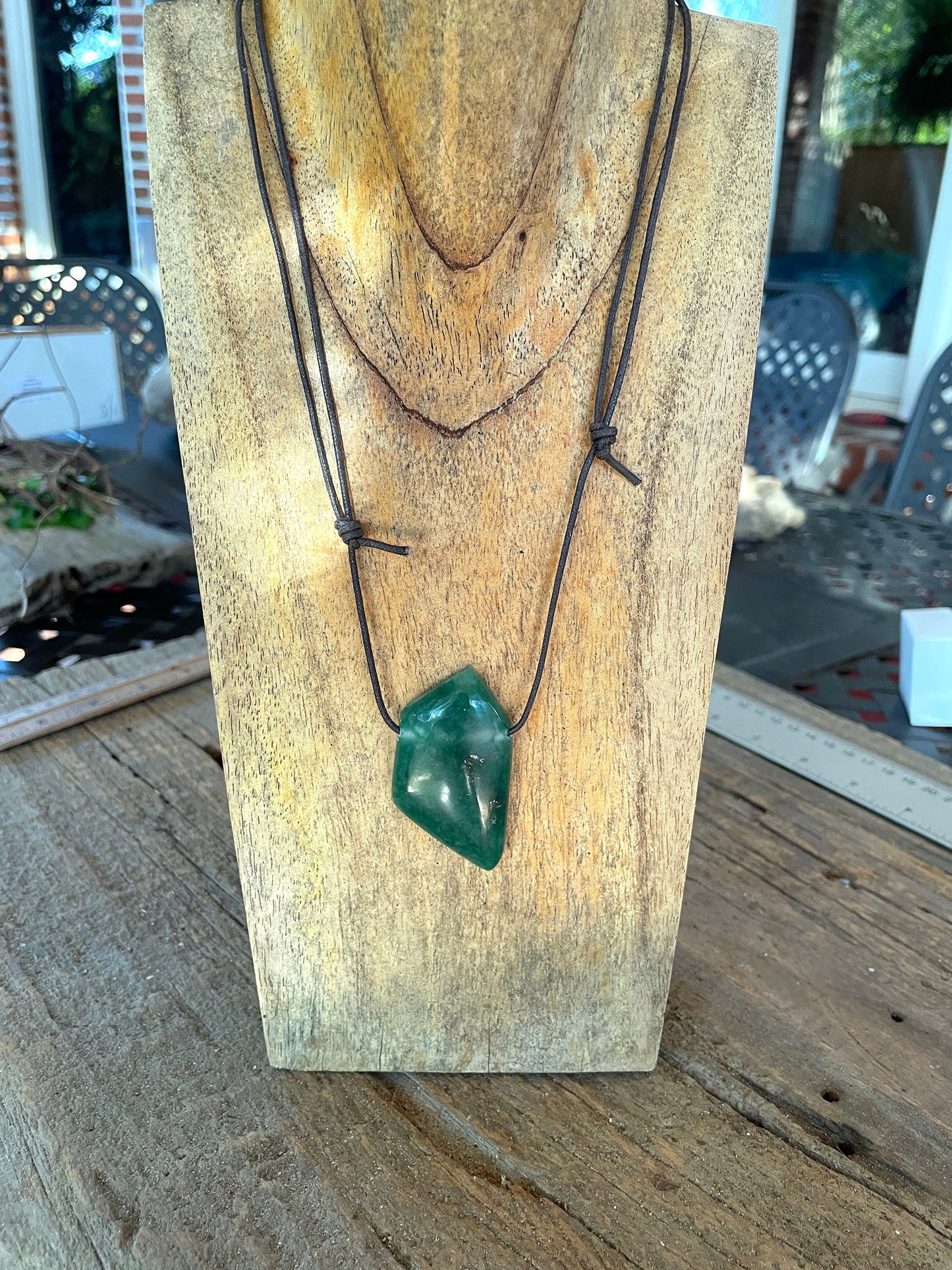 Polished and Drilled Jade Pendant, Necklace Specimen Mineral Crystal Jewelry