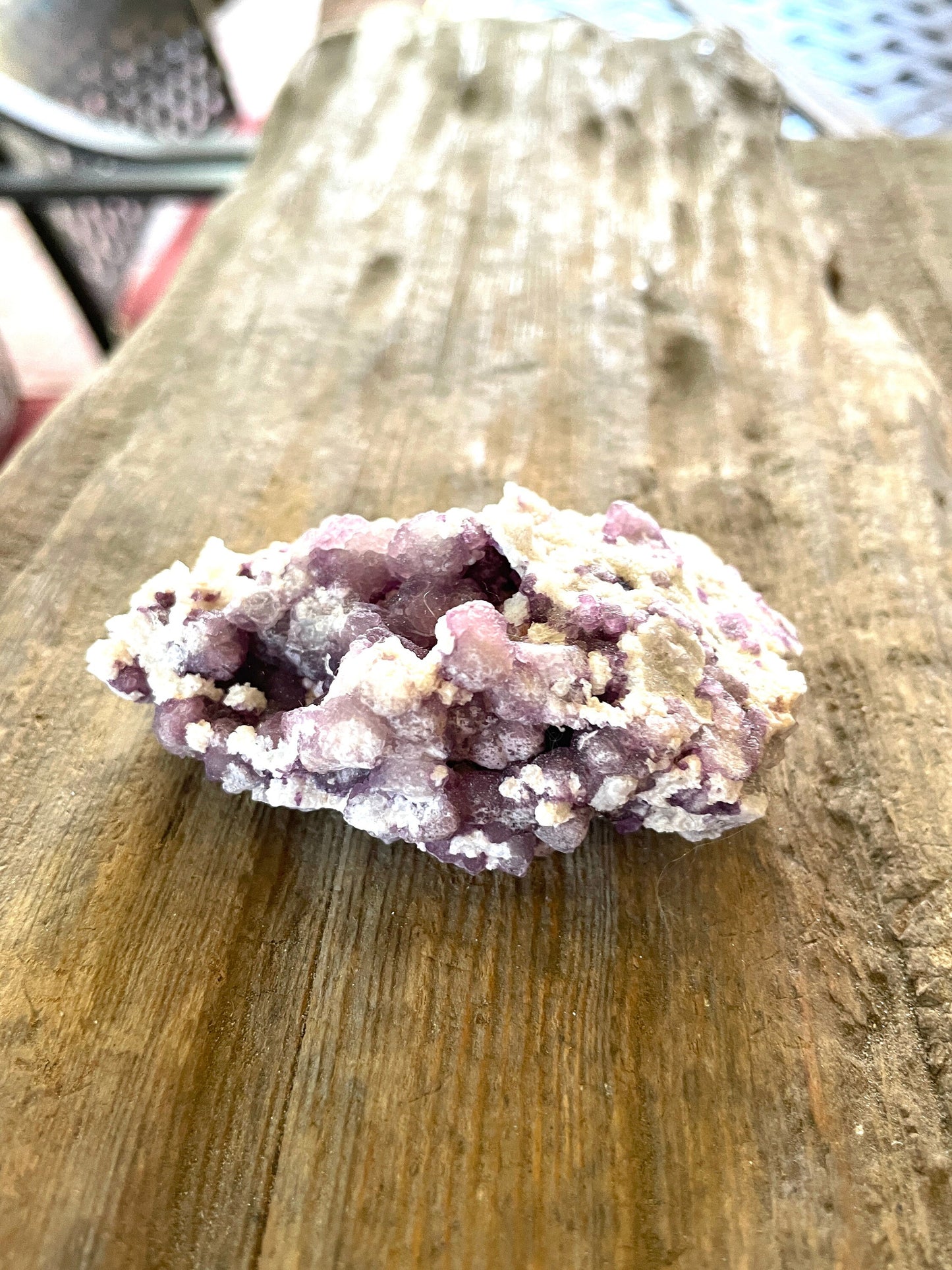 Purple Fluorite With Quartz Epimorphs Second Chance Vein, Tombstone AZ 92.2g Mineral Crystal