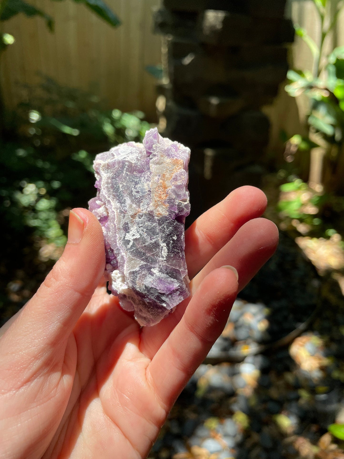 Purple Fluorite With Quartz Epimorphs Second Chance Vein, Tombstone AZ 92.2g Mineral Crystal