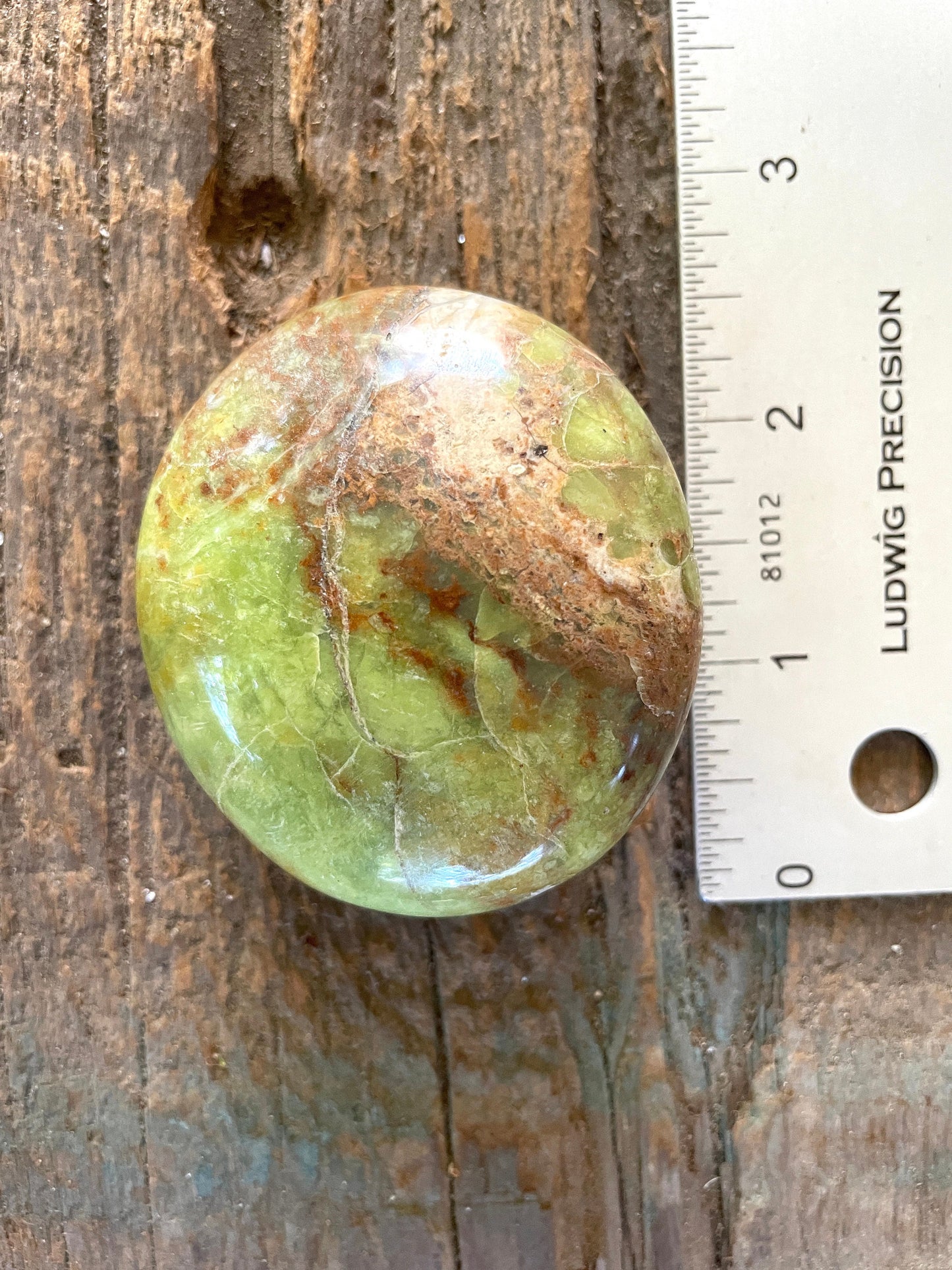 Polished Green Opal Palm Stone From Madagascar, Specimen 86.4g Mineral Crystal