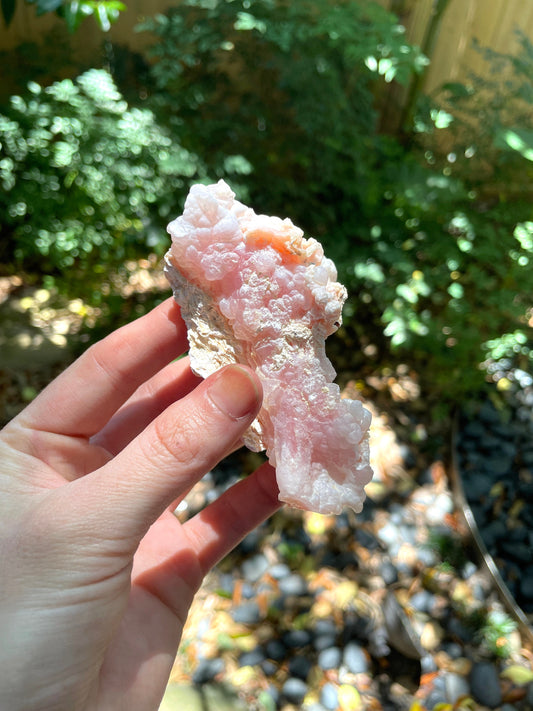 Beautiful Natural Pink Opal from Ica, Peru Specimen 104.7g Mineral Crystal