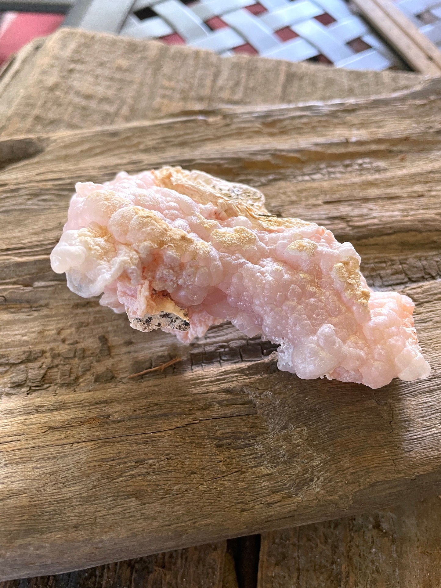 Beautiful Natural Pink Opal from Ica, Peru Specimen 104.7g Mineral Crystal