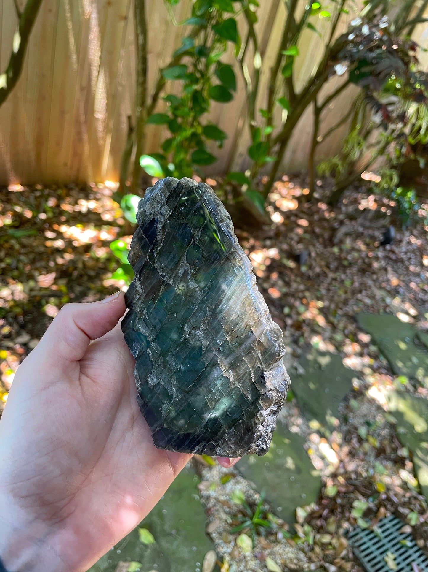 Half Polished Polished Rainbow Labradorite Free Form 594g From Madagascar