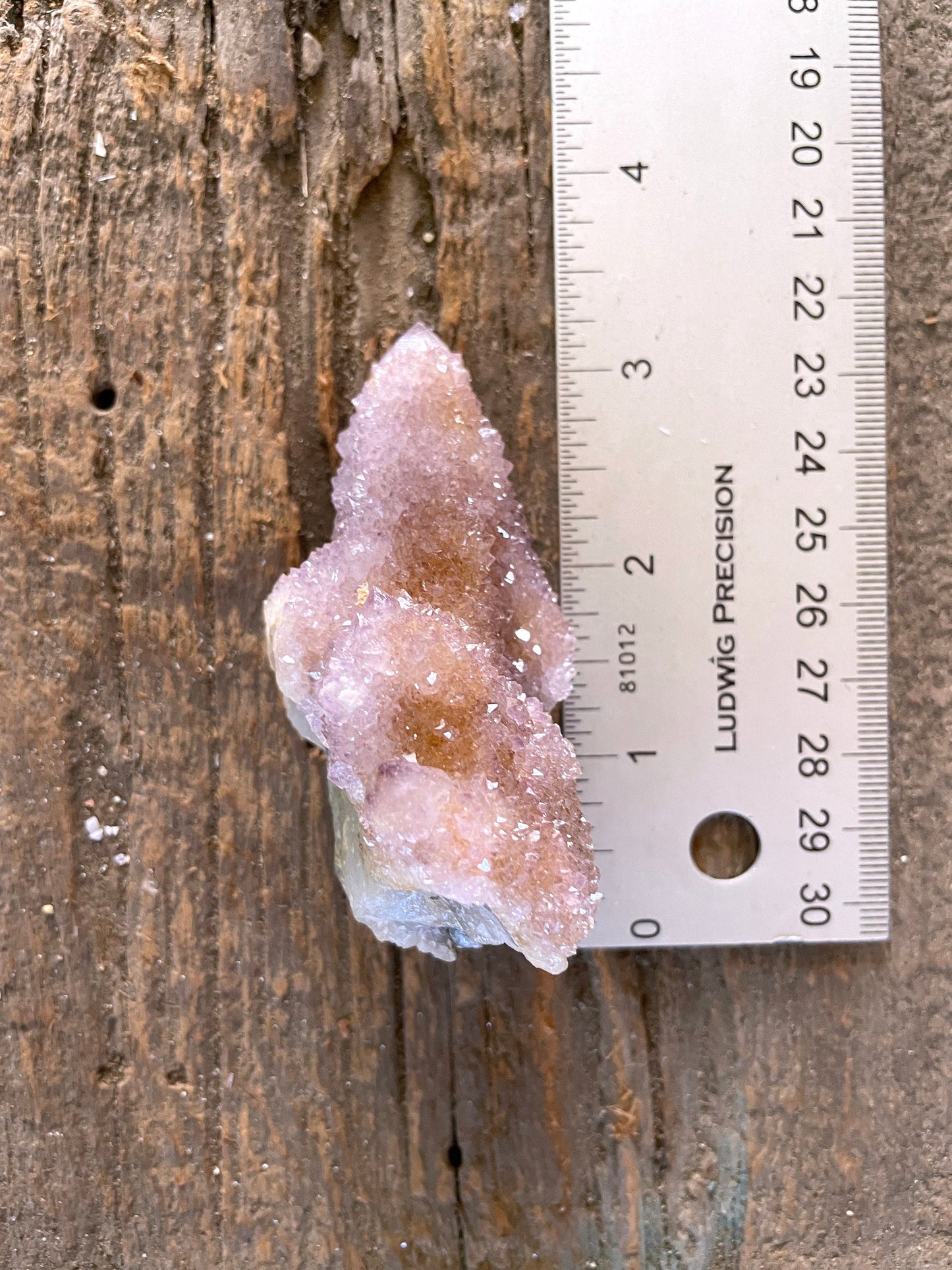 Amethyst Spirit Quartz Point cluster With Iron Specimen 98.2g From Mpumalanga South Africa