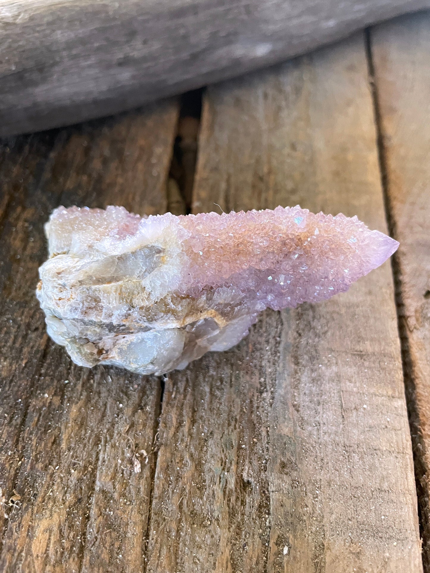Amethyst Spirit Quartz Point cluster With Iron Specimen 98.2g From Mpumalanga South Africa